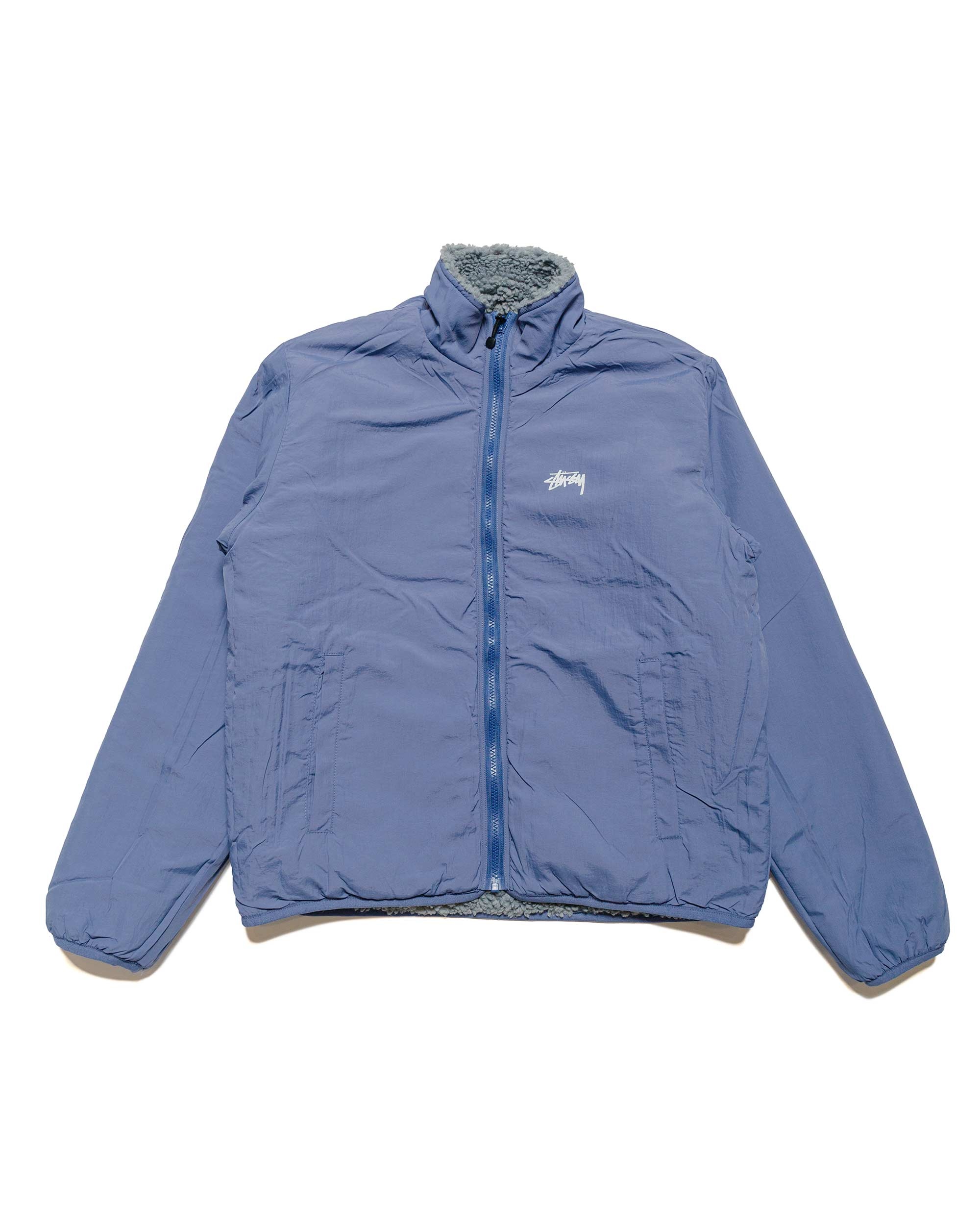 Stüssy Sherpa Reversible Jacket Blue Stone - 2