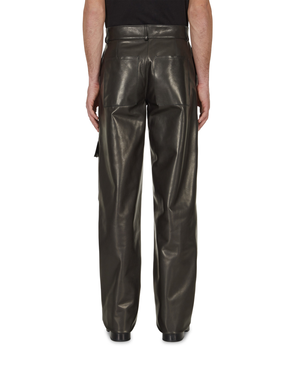 CARGO POCKET LEATHER PANT - 5