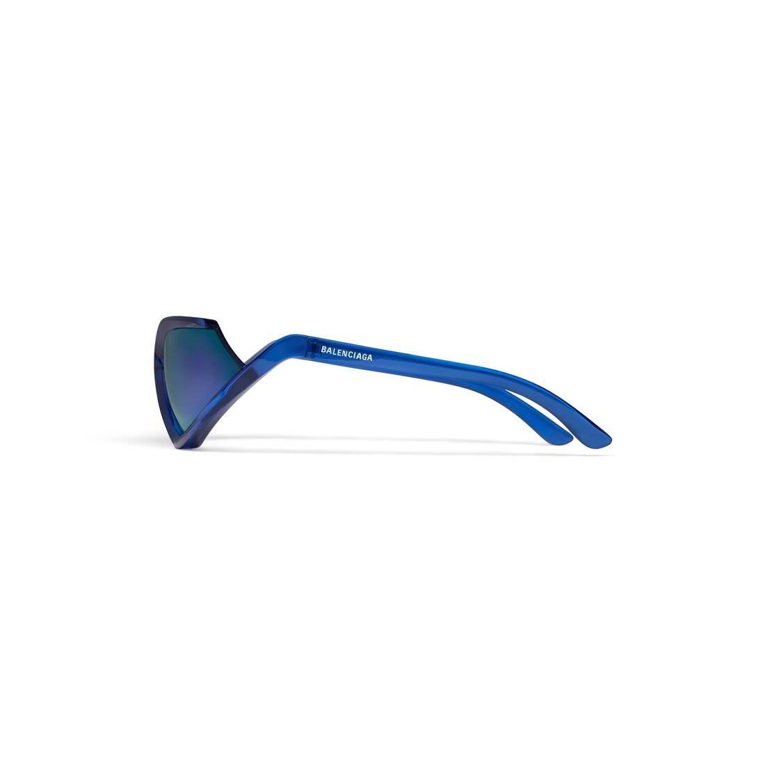 BALENCIAGA Side Xpander Cat Sunglasses in Blue | REVERSIBLE
