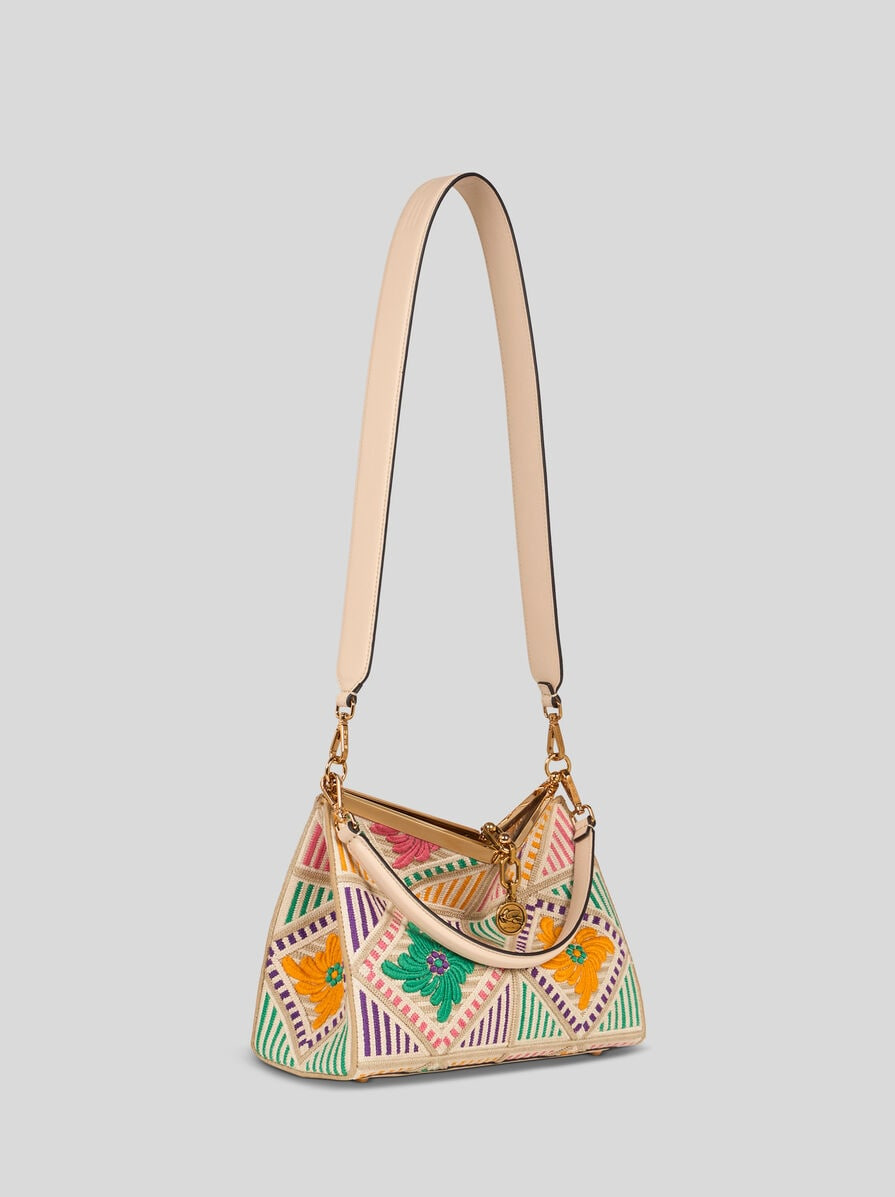 MEDIUM VELA BAG WITH ALL-OVER FLORAL EMBROIDERY - 7