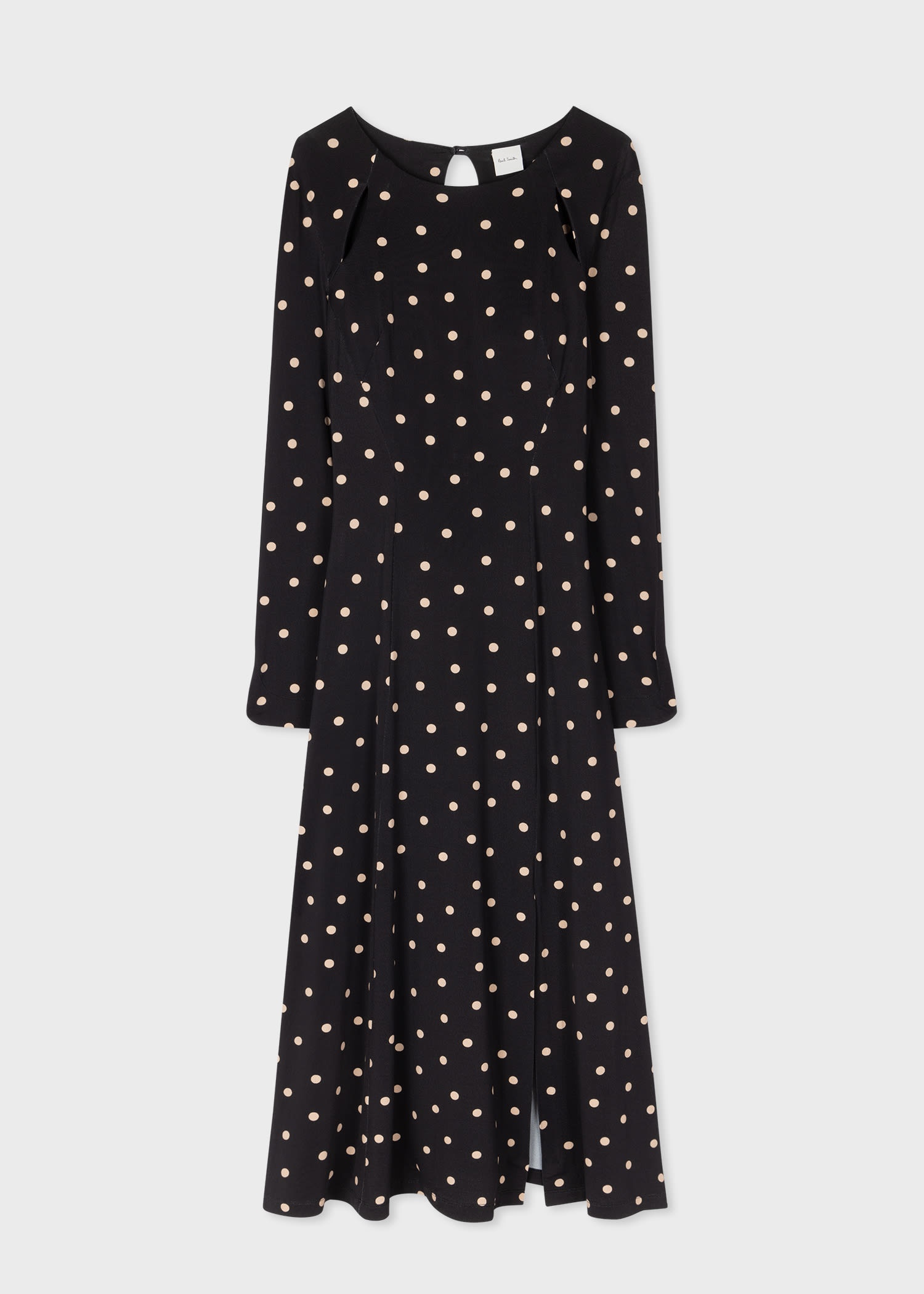 Black Polka Dot Maxi Dress - 1