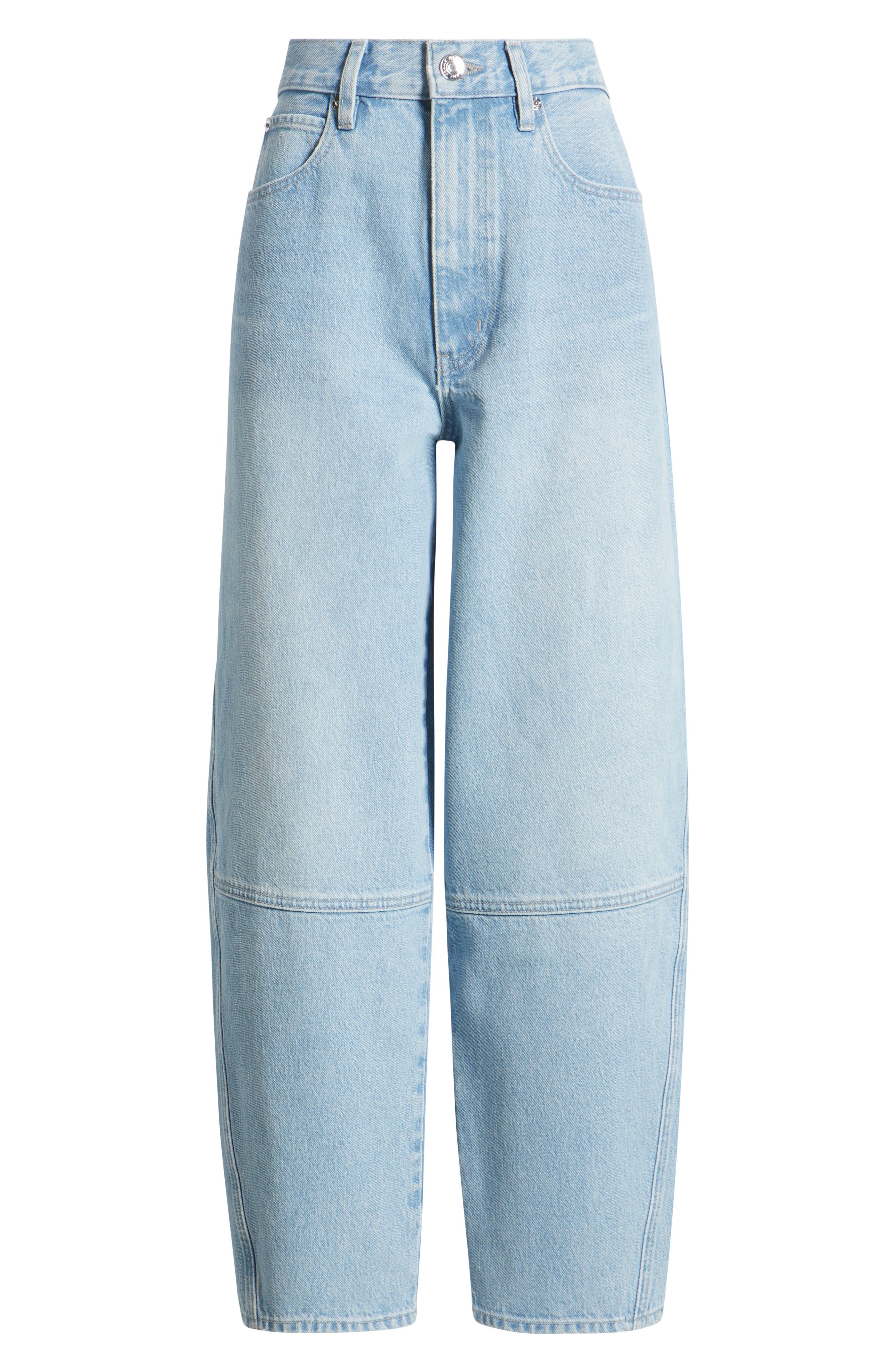 FRAME The Twisted High Waist Ankle Barrel Jeans in Never at Nordstrom - 5