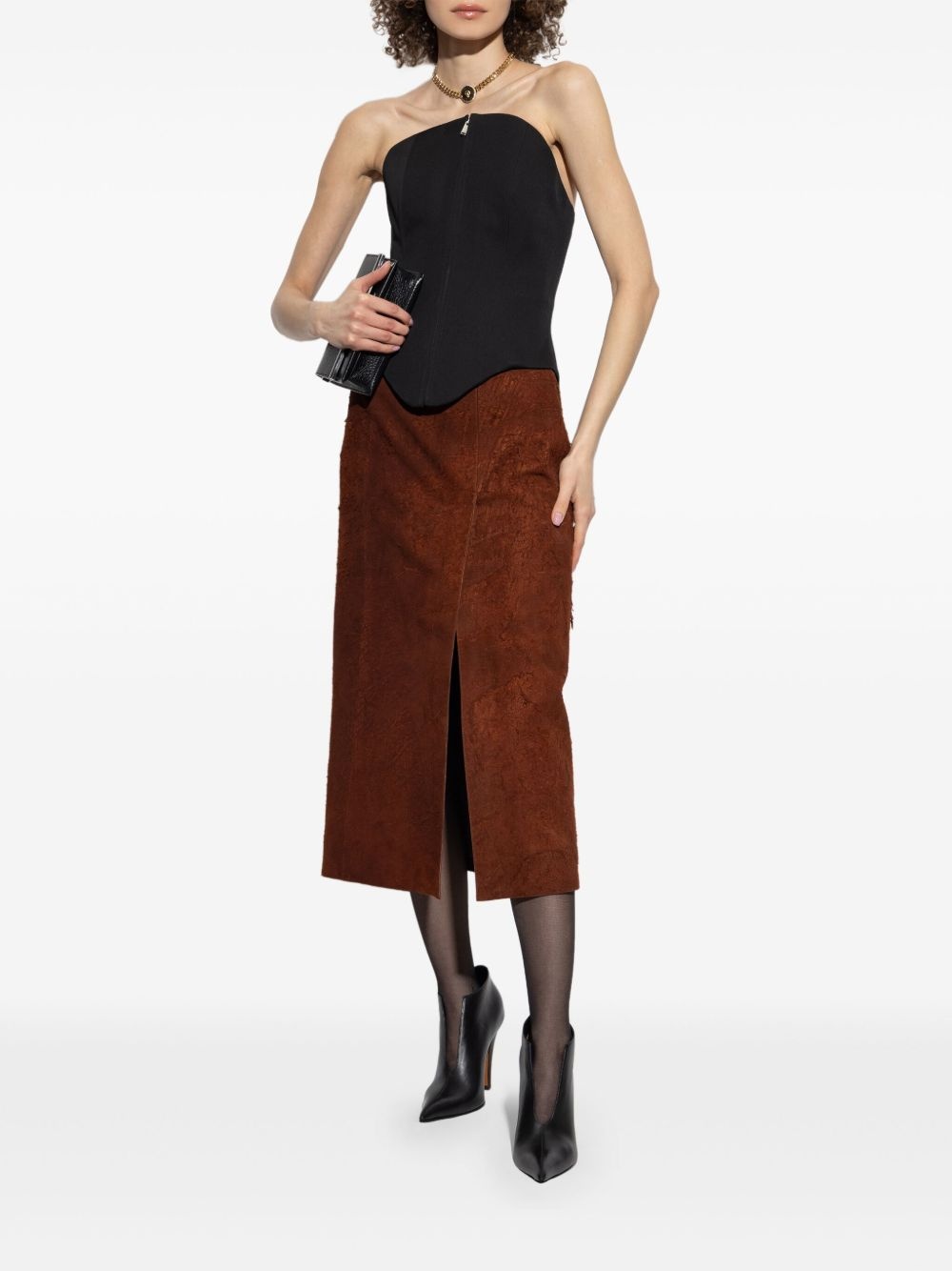 zip-up corset top - 2