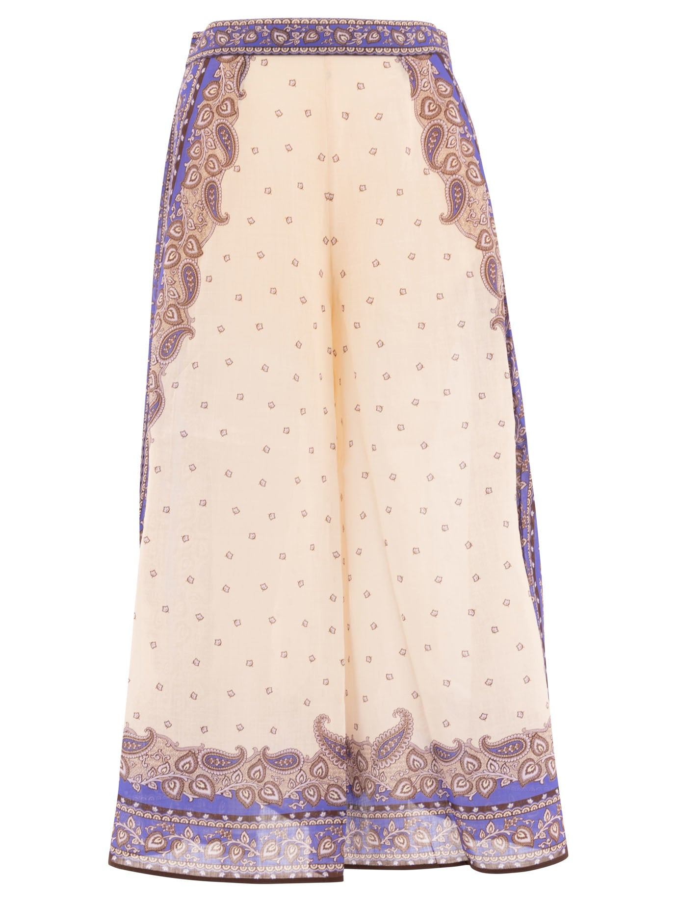 Maxine Wide Leg Cropped Pant Trousers Purple - 1