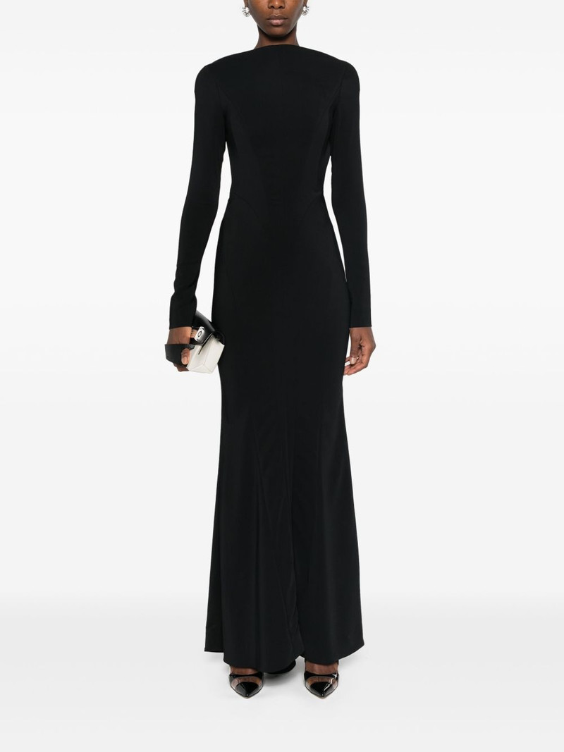 MUGLER backless crepe gown outlook