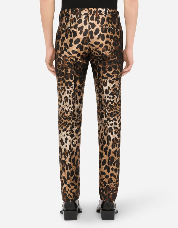 Jacquard pants with leopard design - 2