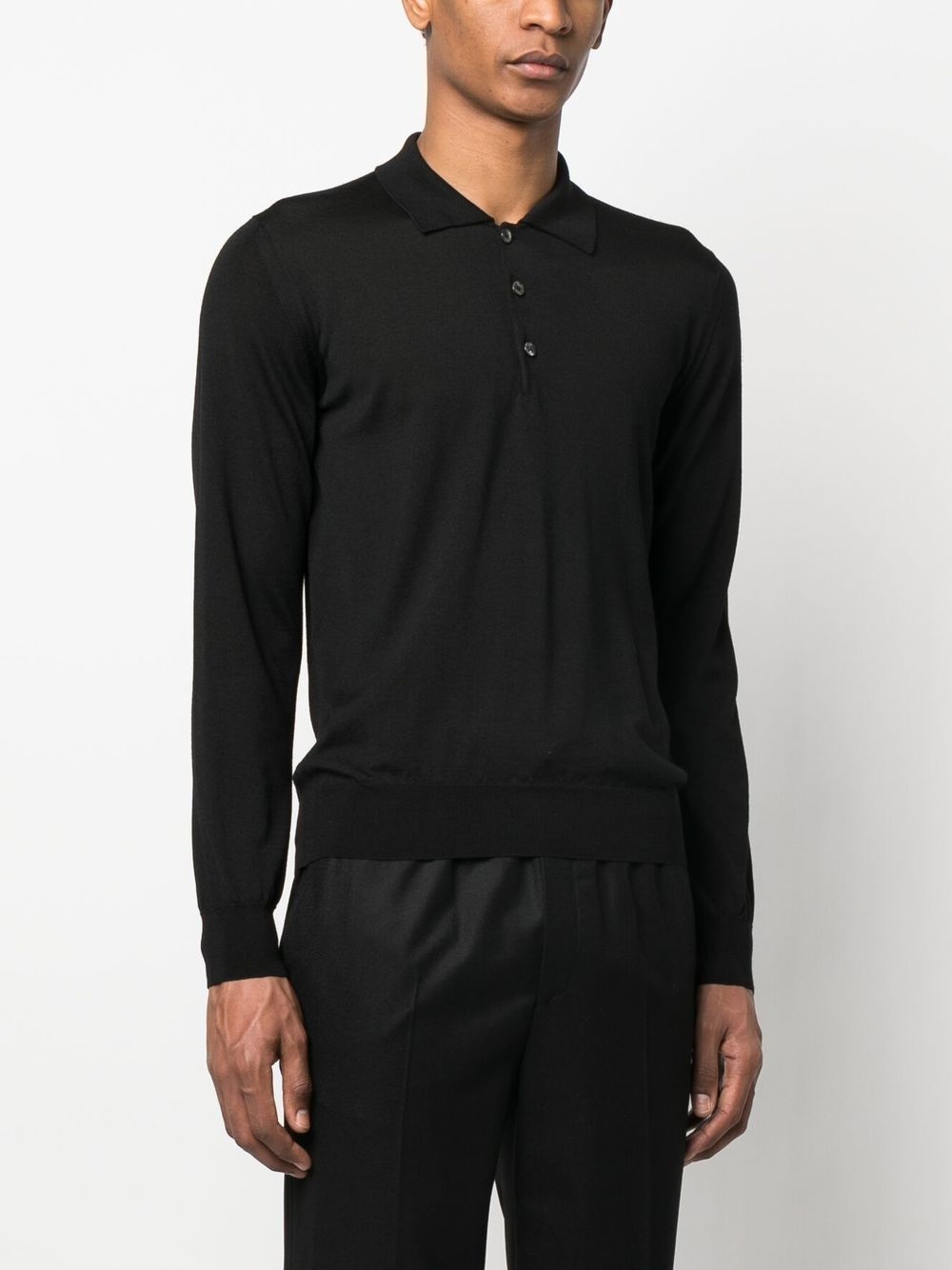 long-sleeve polo shirt - 3