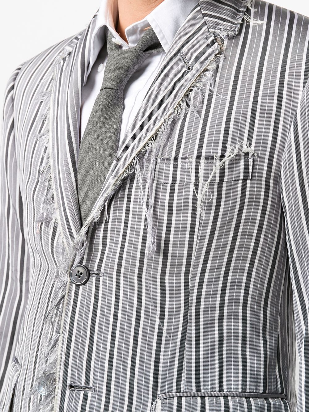 pinstripe jacquard blazer - 5