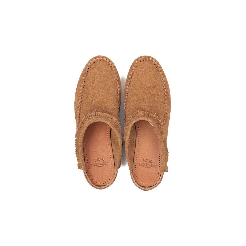 visvim CADDO MOC SLIPPER-FOLK W CAMEL outlook