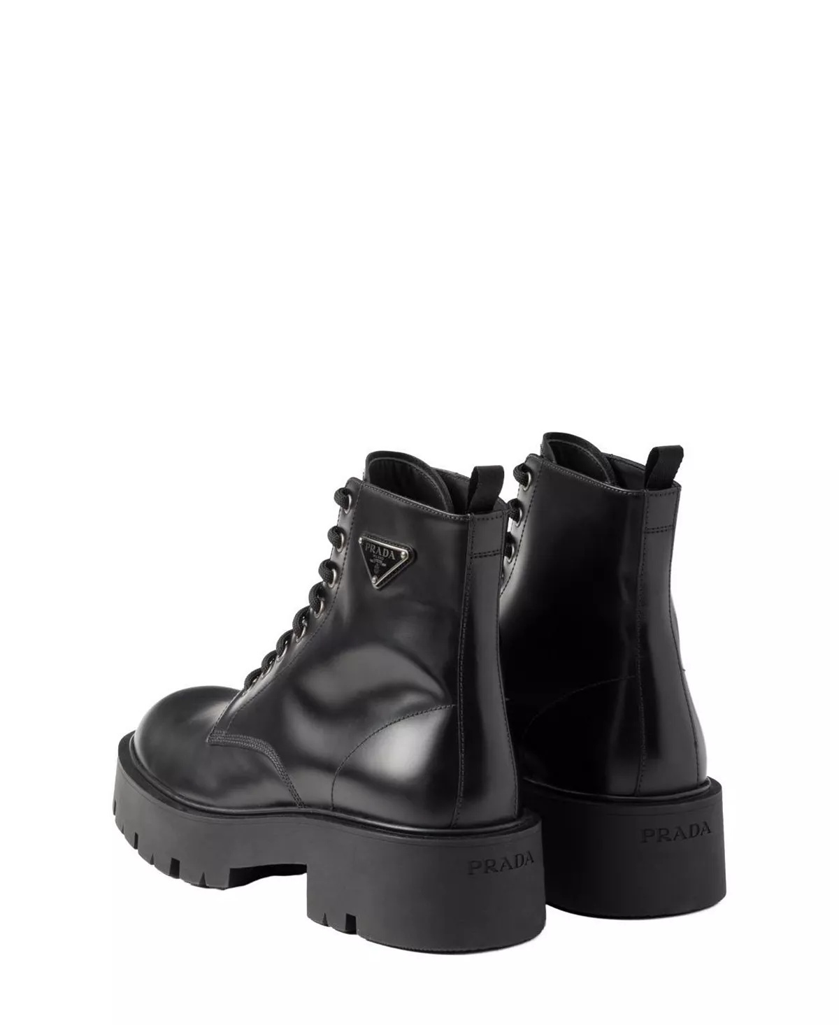 Men's Brushed Leather Combat Boots - 5