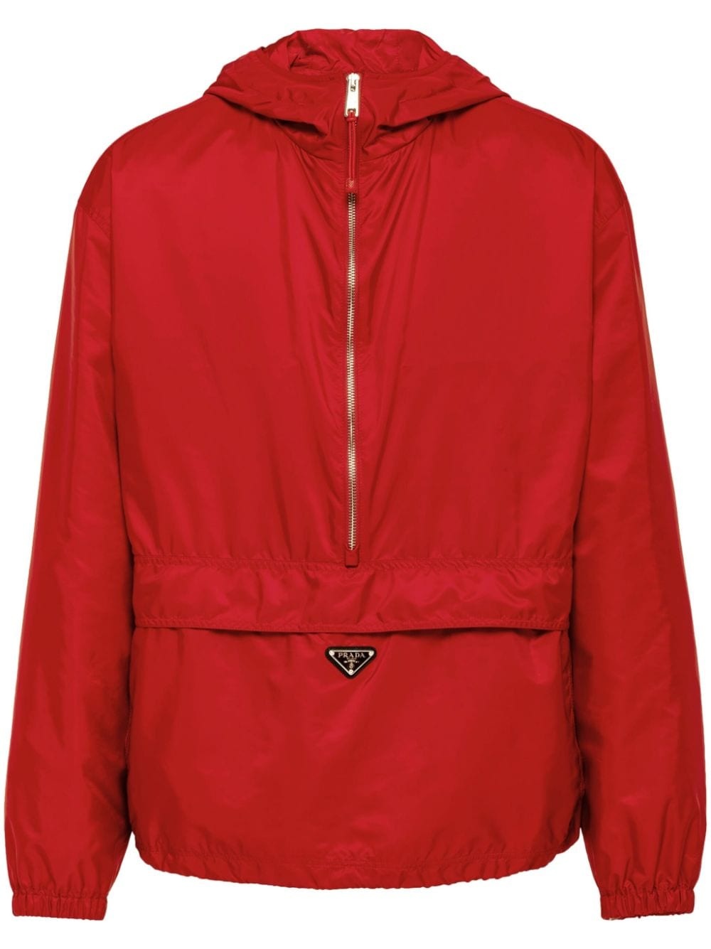 enamel-logo hooded jacket - 1