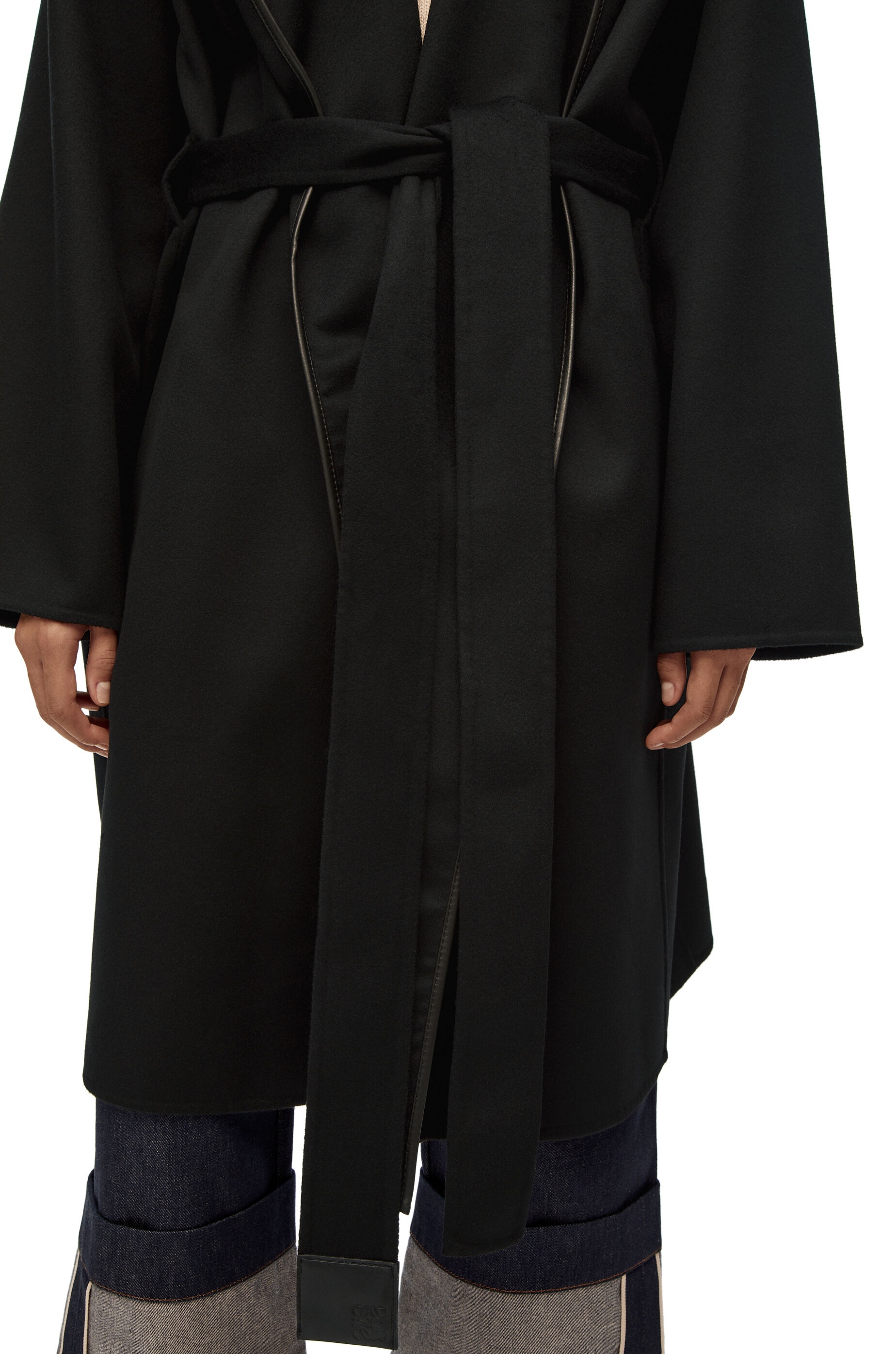 Short hooded coat in wool and cashmere - 5