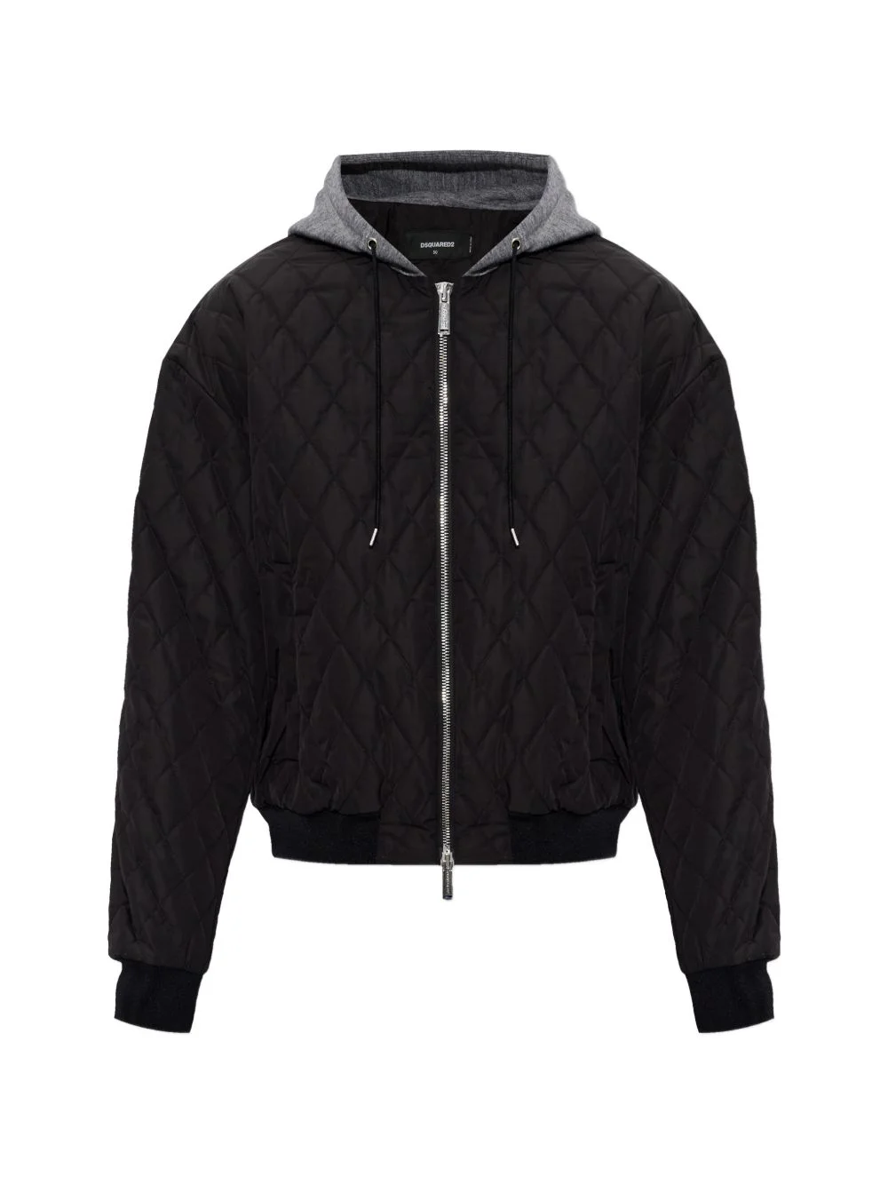hooded quilted bomber jacket - 1