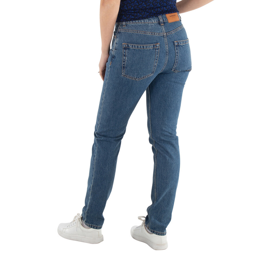 Burberry High Waisted Slim-Fit Denim Jeans - 5