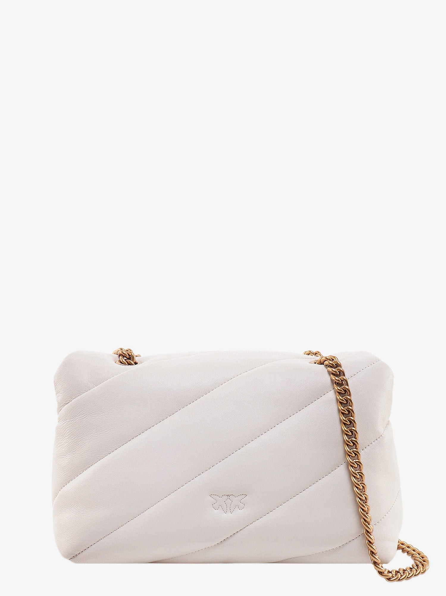 Pinko Matelassã© Leather Shoulder Bag With Iconic Love Birds Buckle - 2