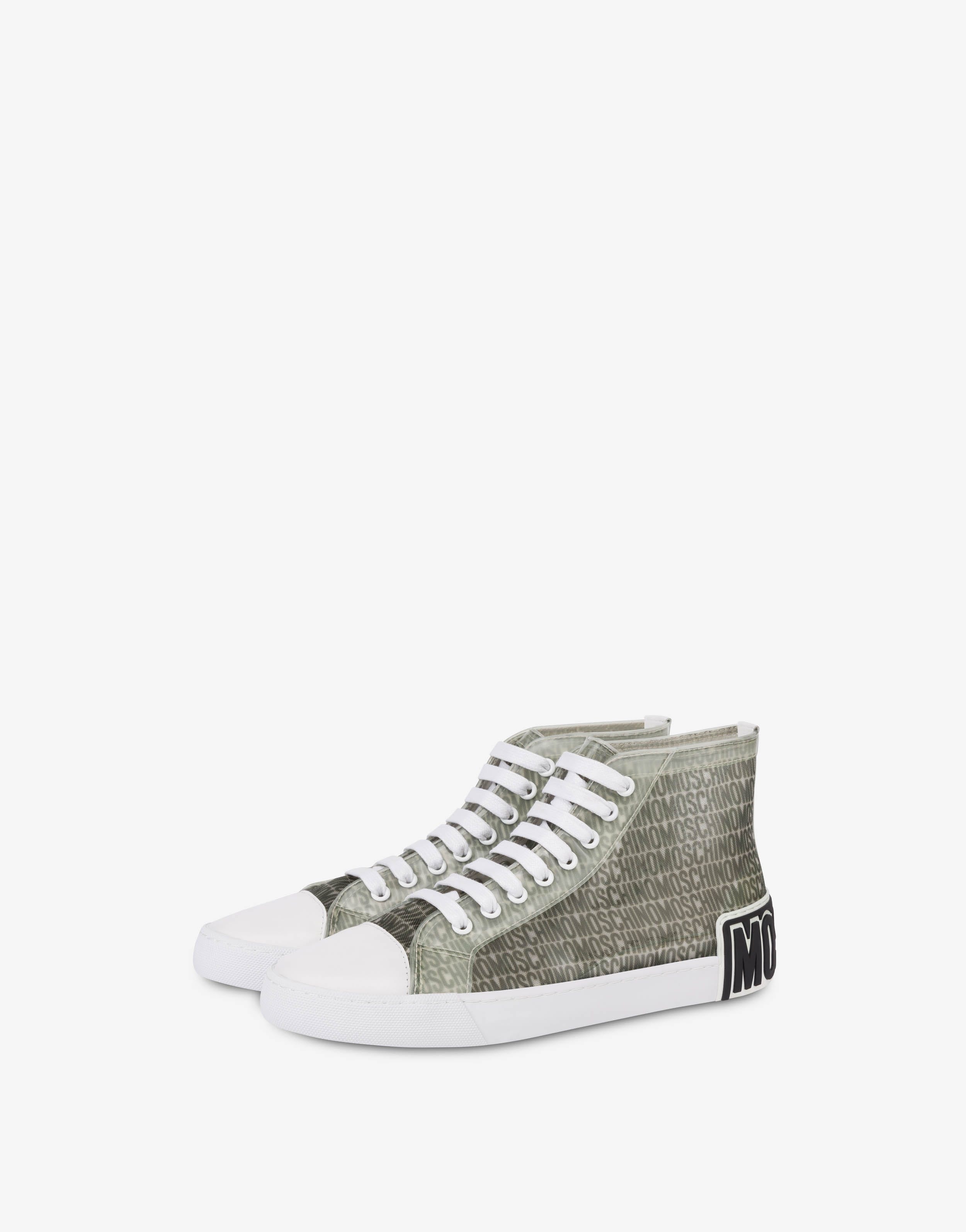ALLOVER LOGO MESH HIGH SNEAKERS - 1