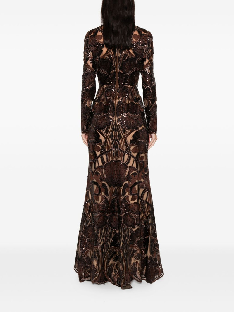 sequin-embellished long-sleeve maxi dress 4