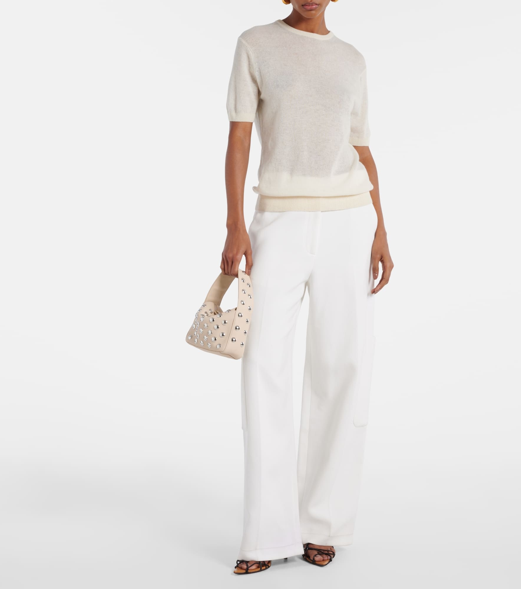 Elena Small studded leather tote bag - 5