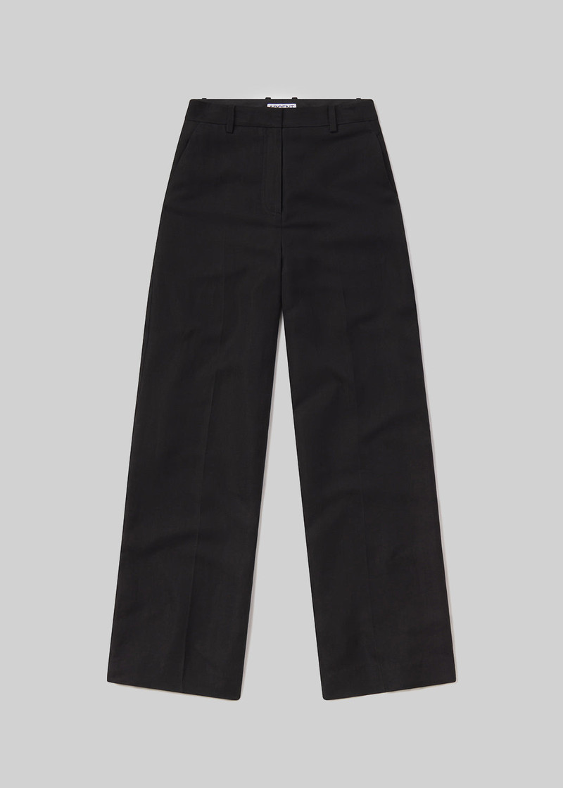 Park Trouser Linen Twill In Black 1