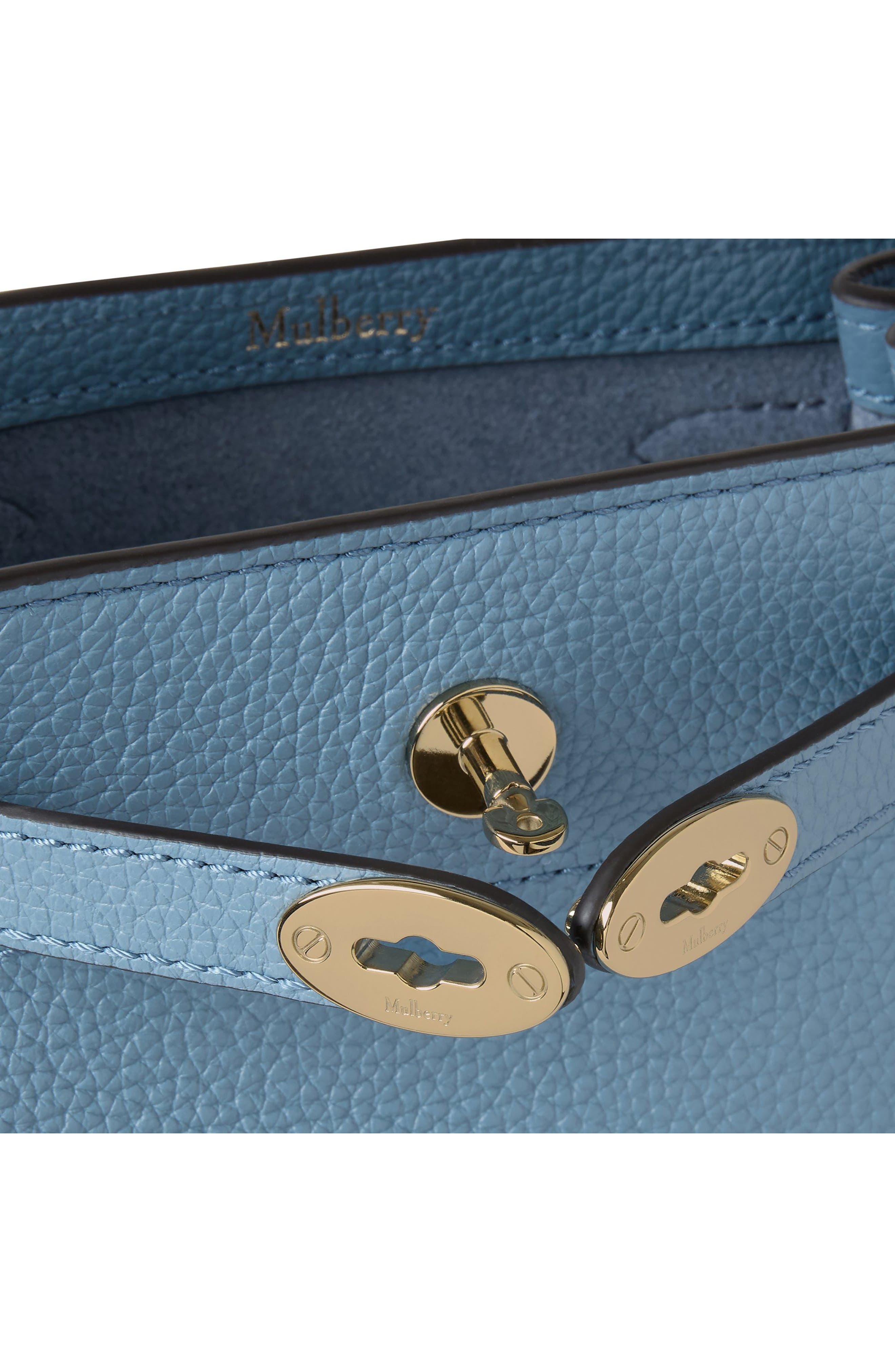 Mulberry Mini Islington Leather Bucket Bag in Brighton Blue at Nordstrom - 6