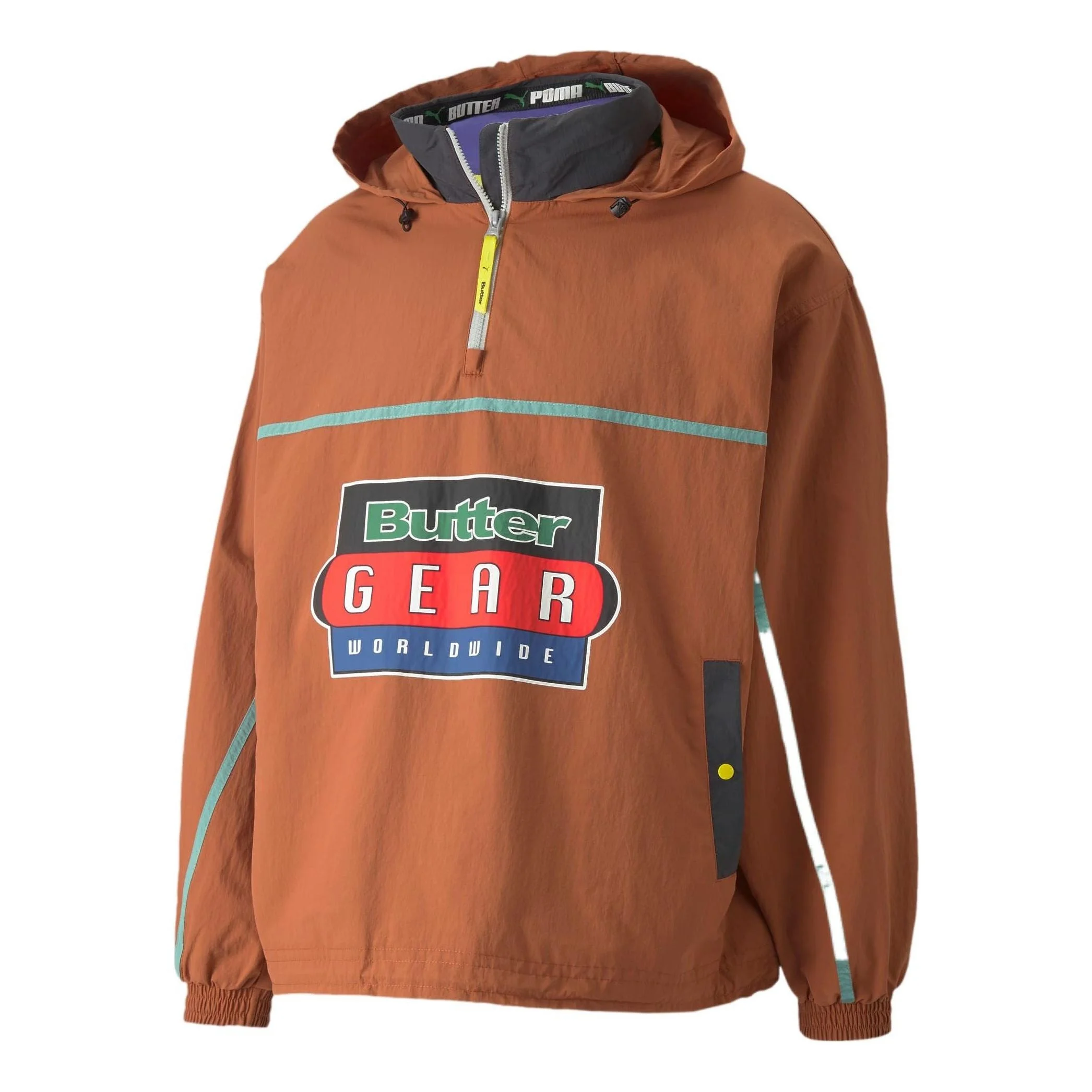 Puma X Butter Goods Lightweight Pop Over Top Half Zip Hoodie 'Brown' 534055-87 - 1