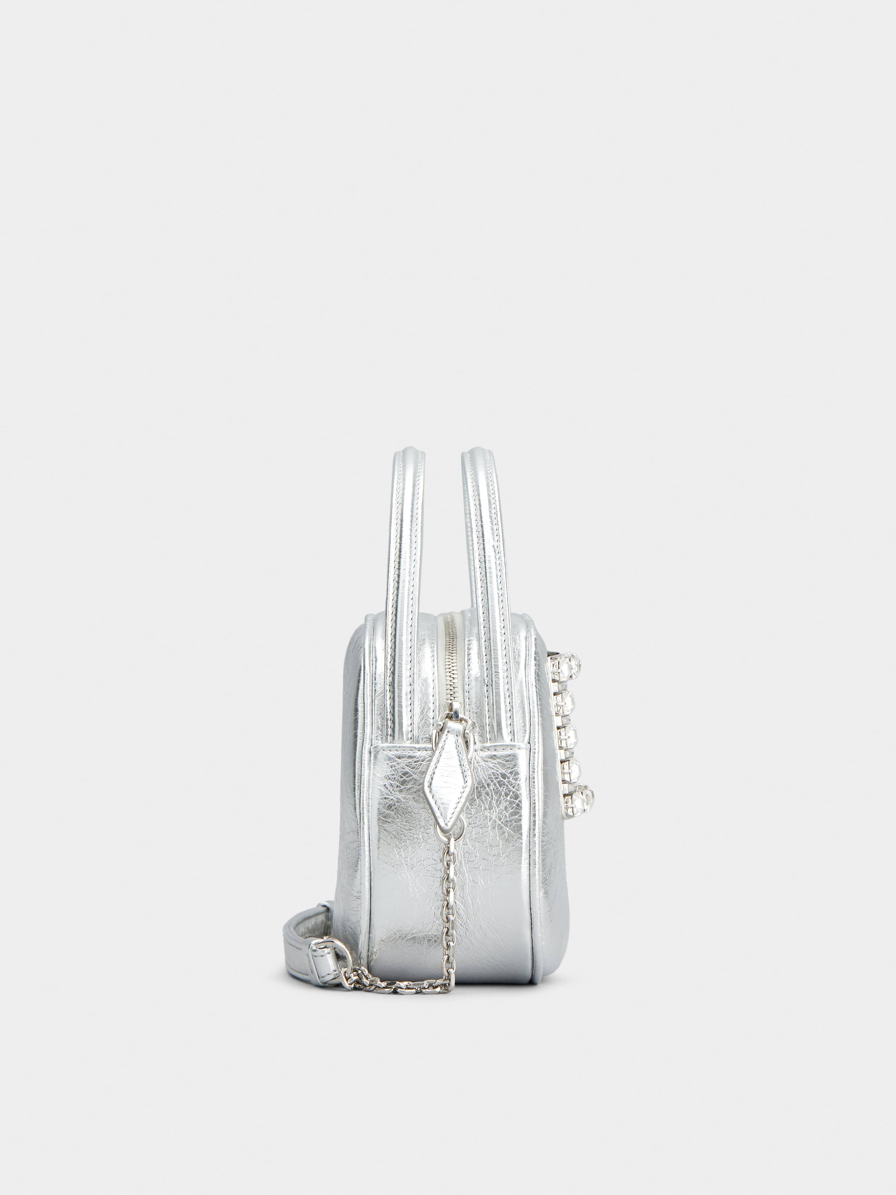 Viv' Ladybug Strass Buckle Mini Bag in Leather - 3