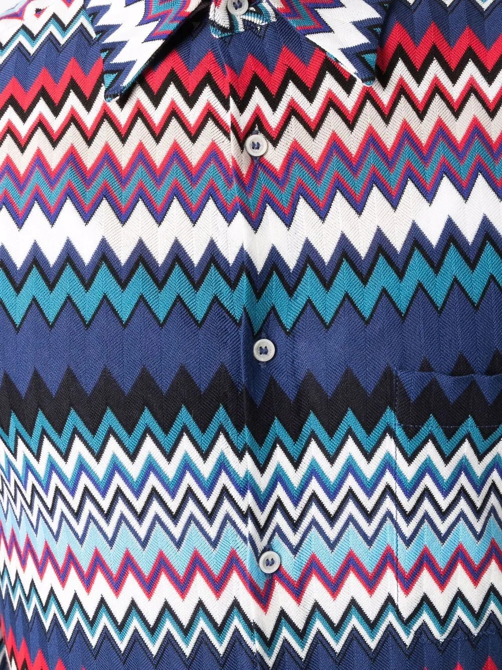 zigzag-pattern long-sleeve shirt - 5