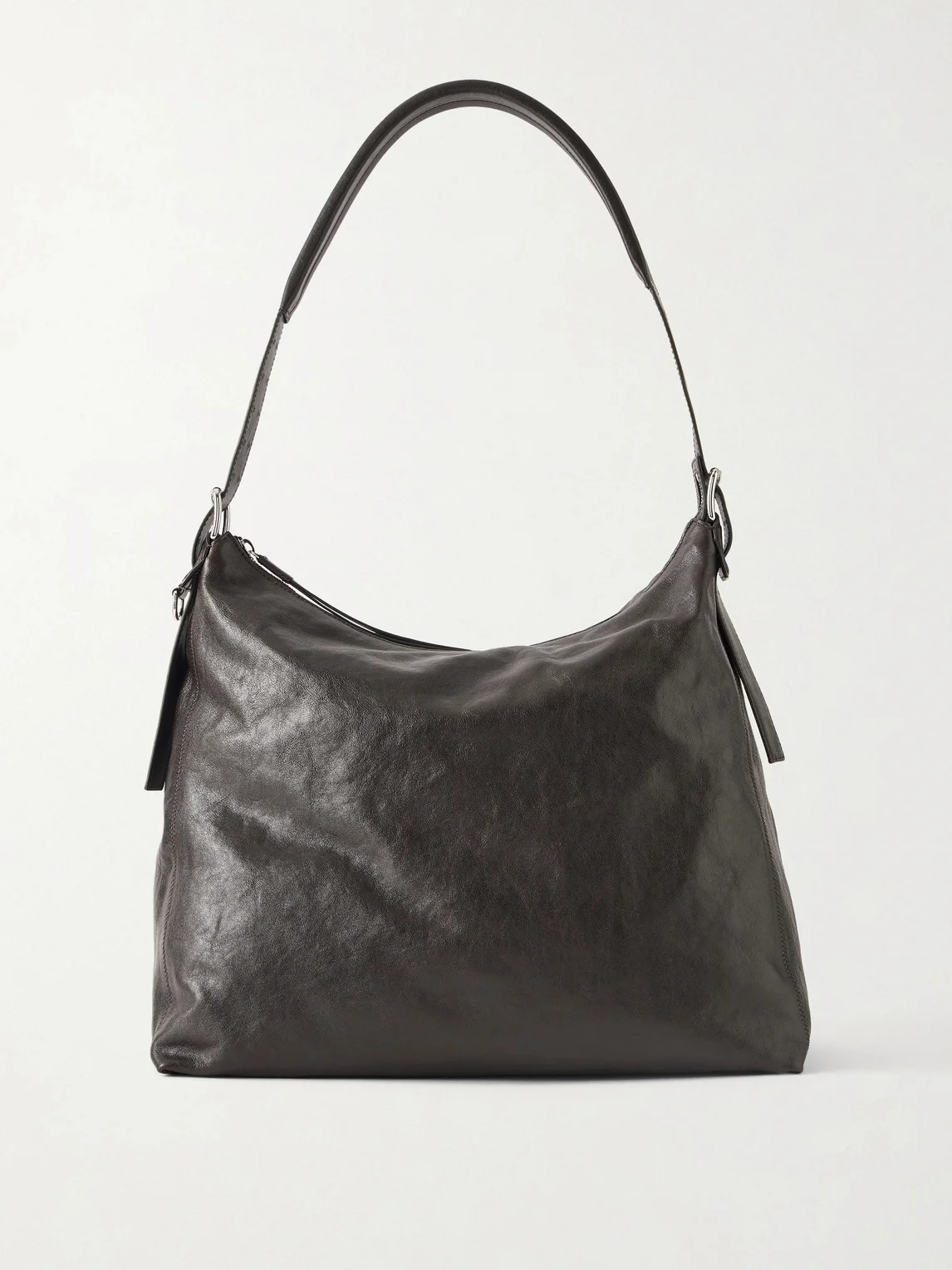 Belted Leather Tote Bag - 1