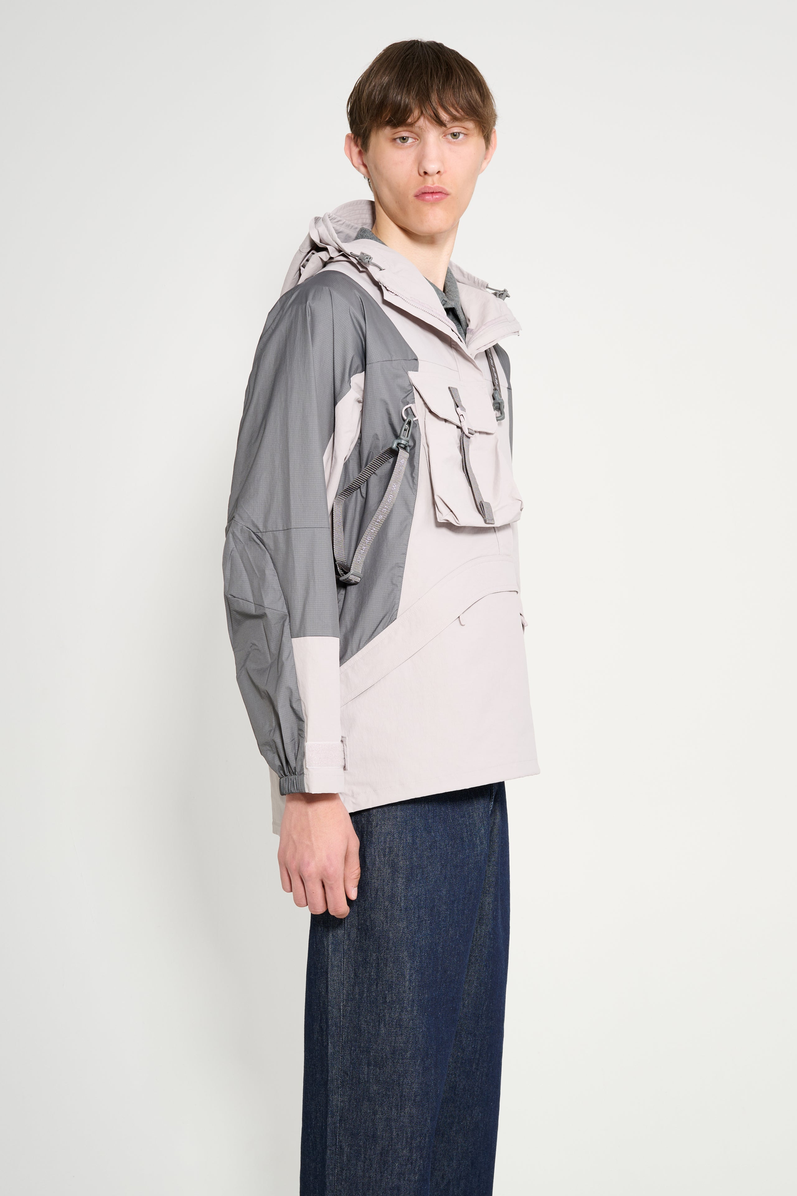 THE NORTH FACE LIGHTWEIGHT ANORAK JACKET MOONSTONE GREY / SMOKED PEARL - 4
