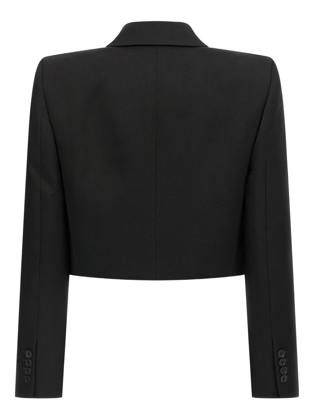 peak-lapel padded-shoulder blazer - 2