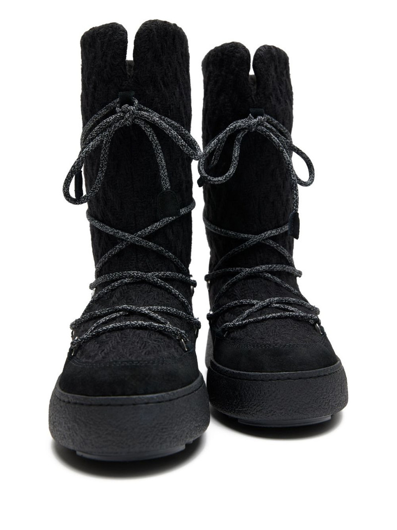 MOON BOOT knit-upper lace-up boots outlook
