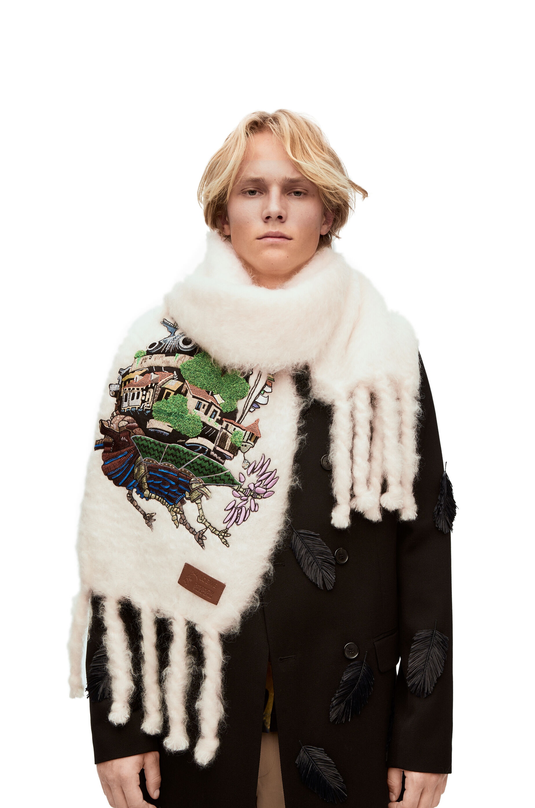 Moving Castle scarf in mohair and wool blend - 2