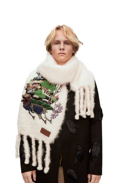 Loewe Moving Castle scarf in mohair and wool blend outlook