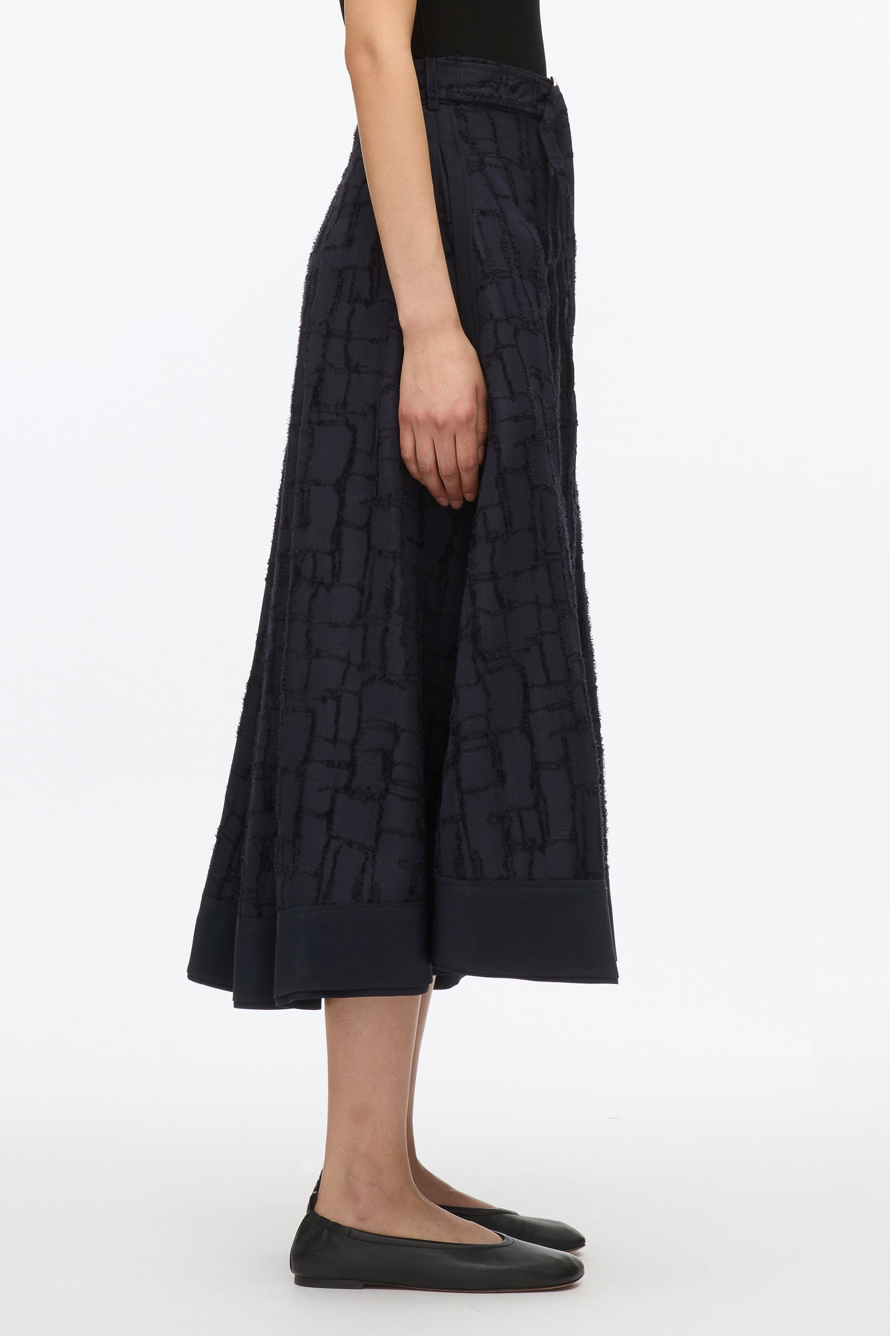 Check Fil Coupe Skirt - 4