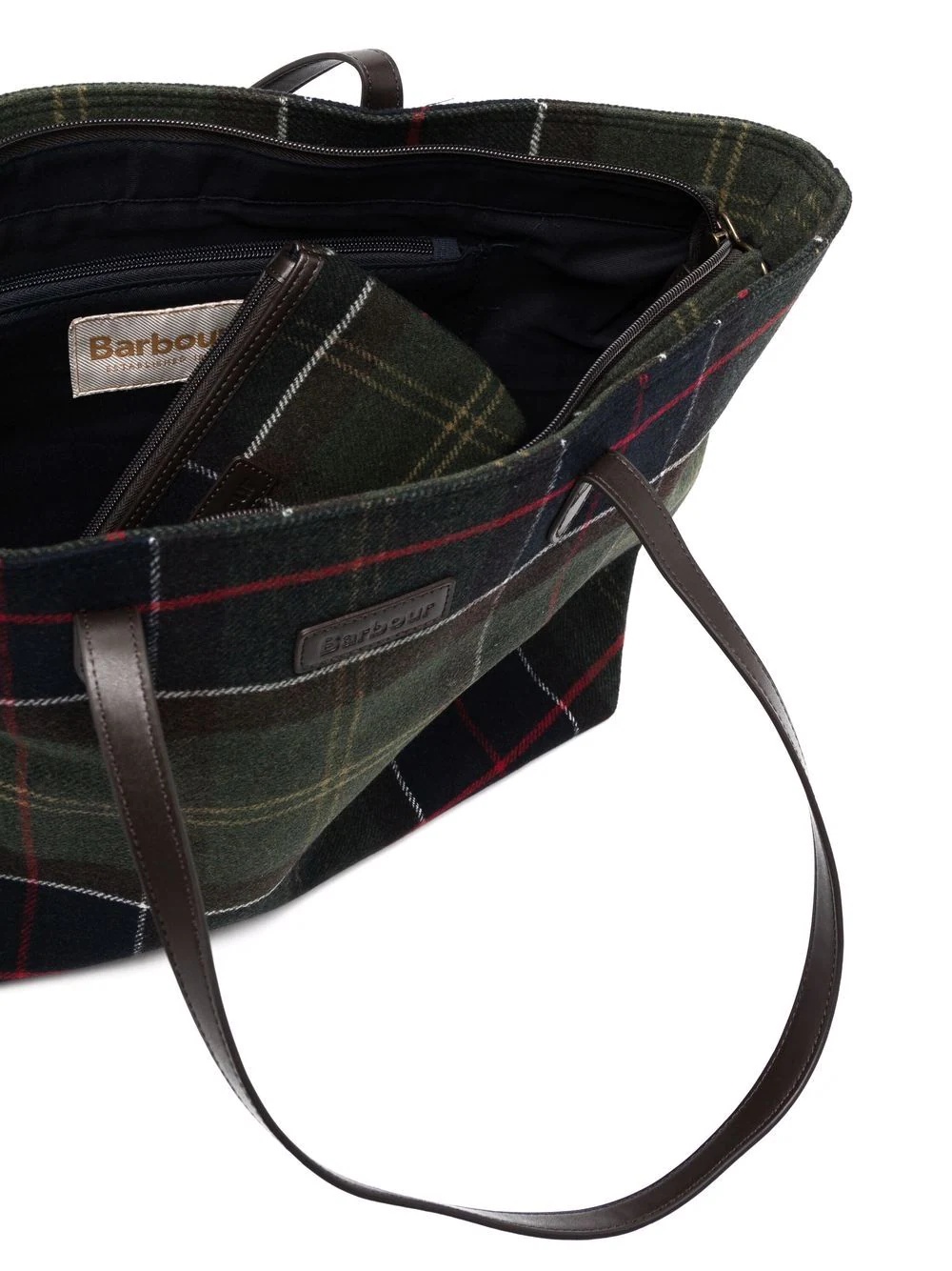 tartan-check print tote bag - 5