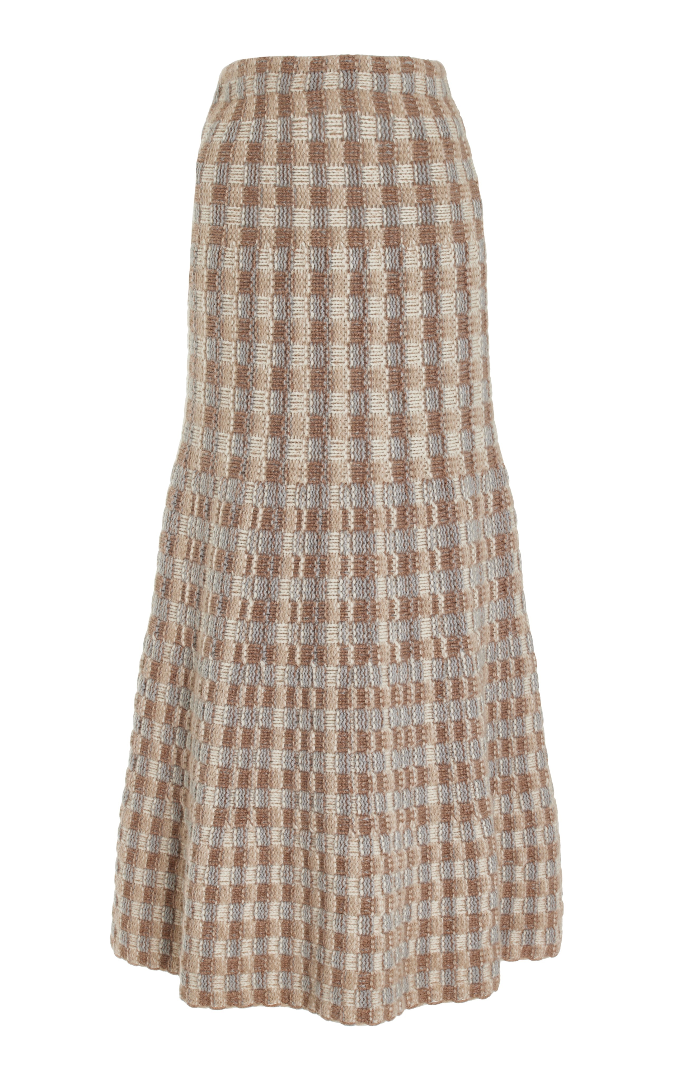 Drew Skirt in Multi Ivory Cashmere - 1