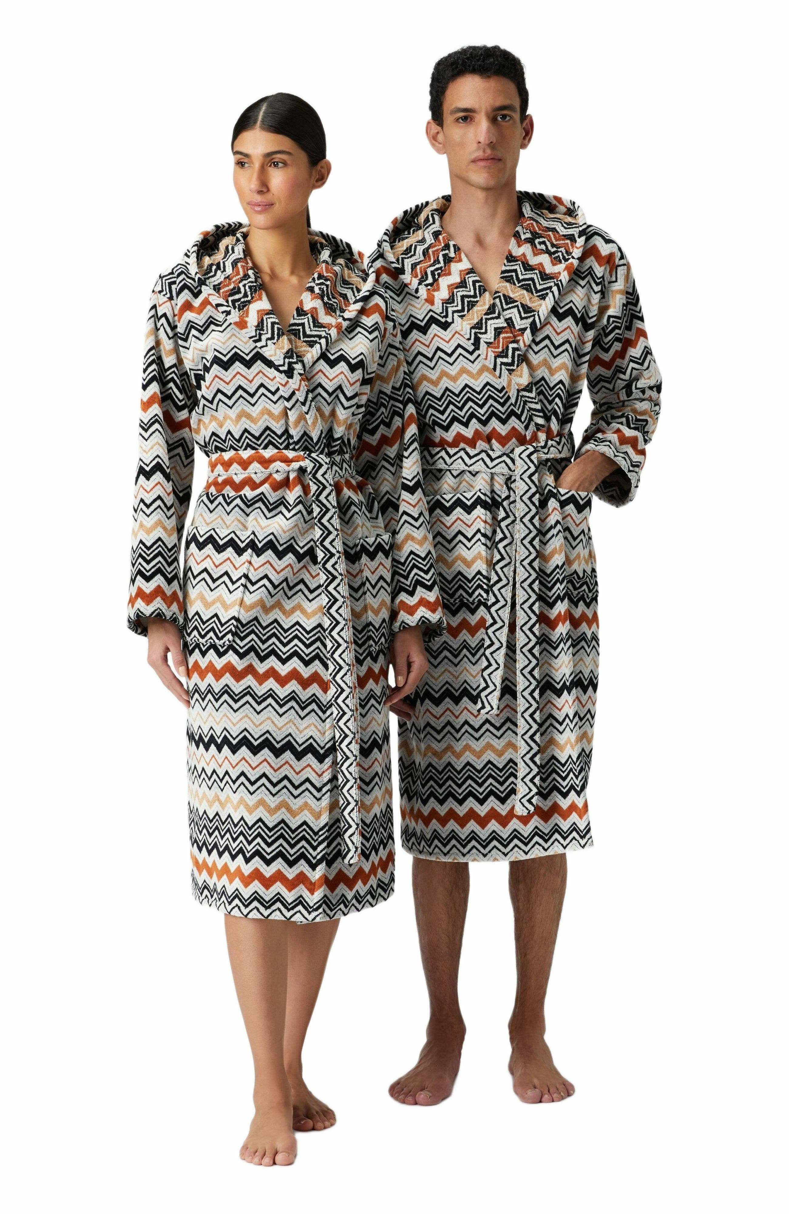 Missoni Home Bernard Bathrobe In Cotton Terry With Zigzag Pattern in Multicoloured at Nordstrom - 2