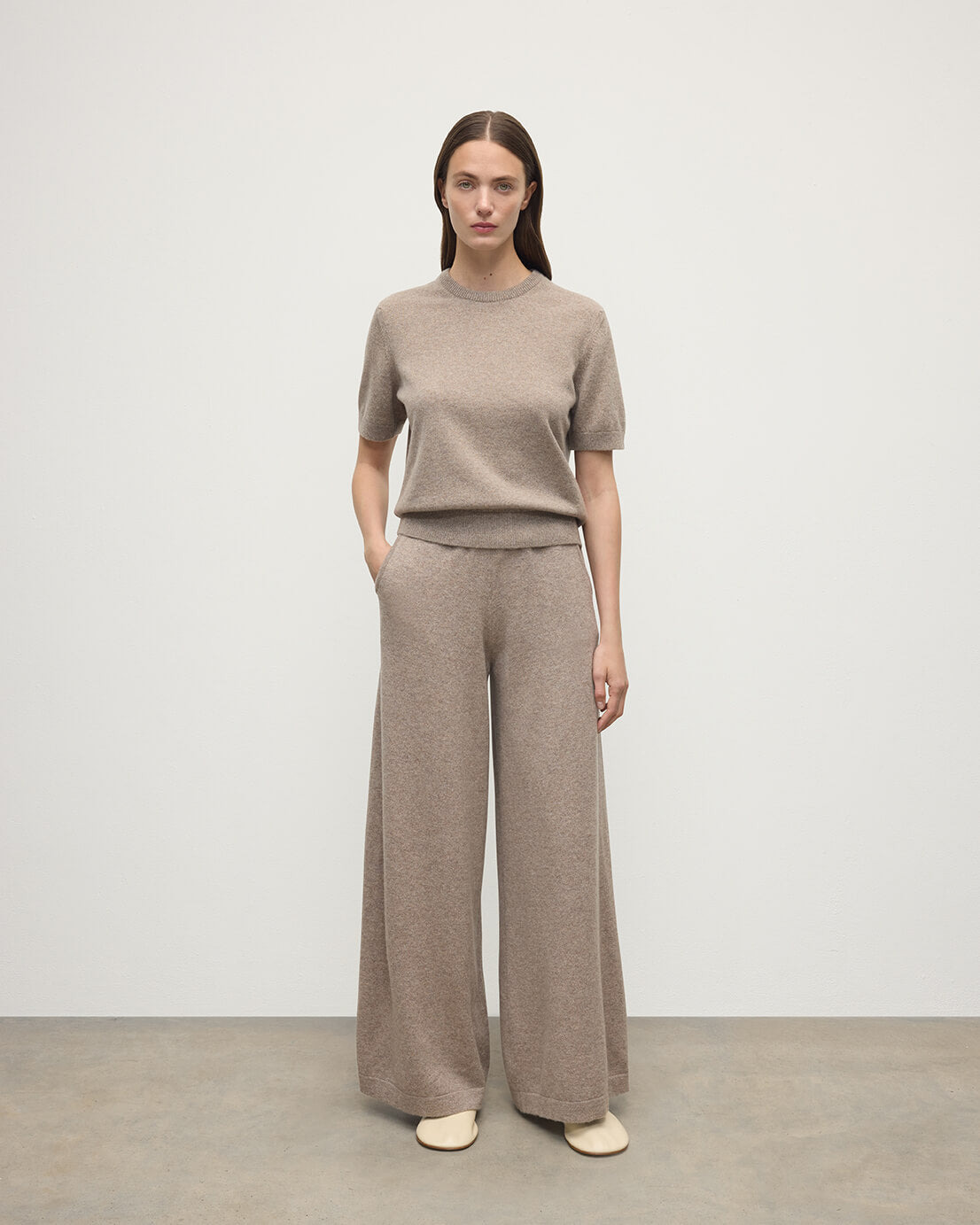 Brown Cashmere Trousers - 2