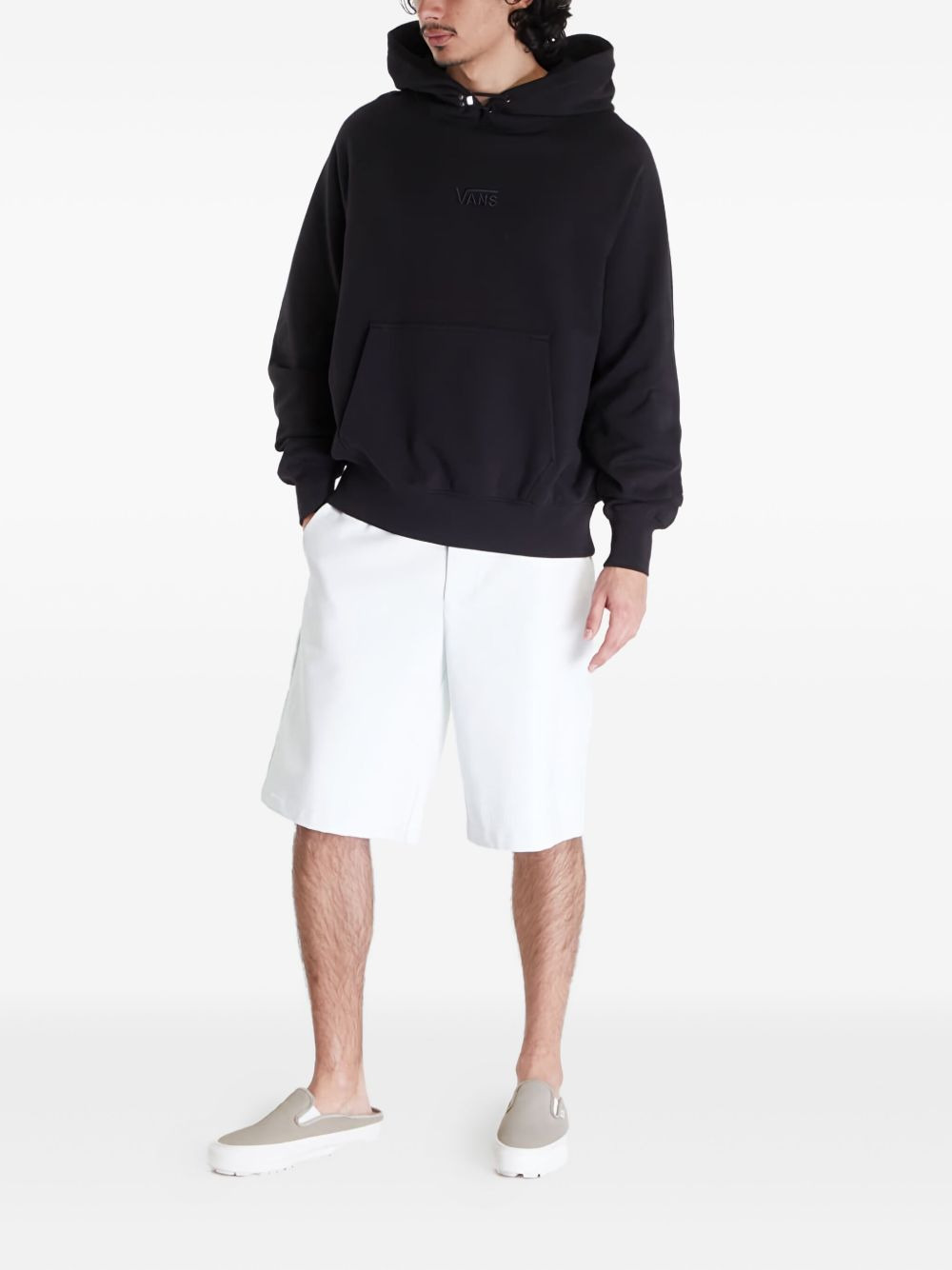 embroidered-logo hoodie - 2