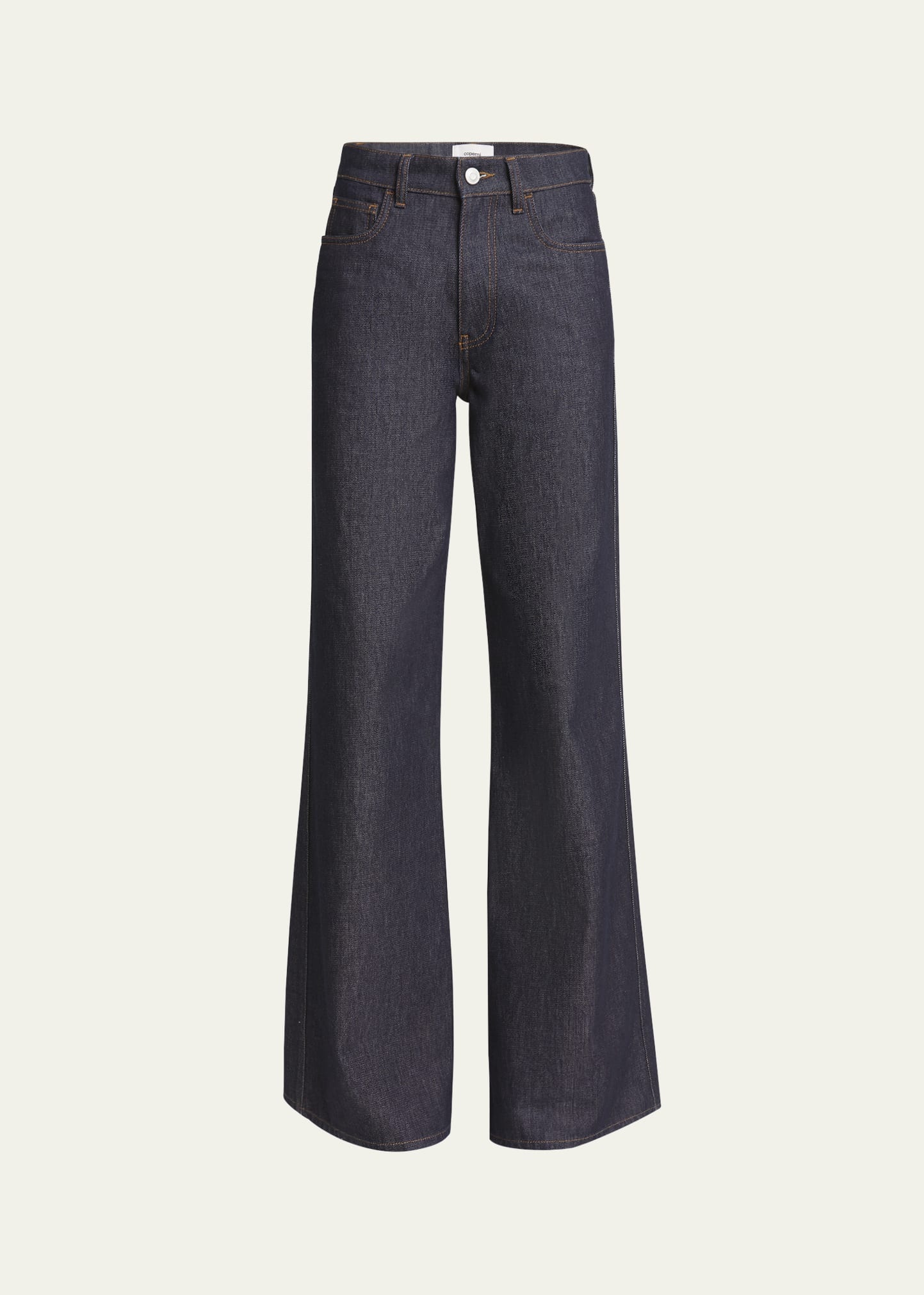 Wide Leg Denim Pants - 1