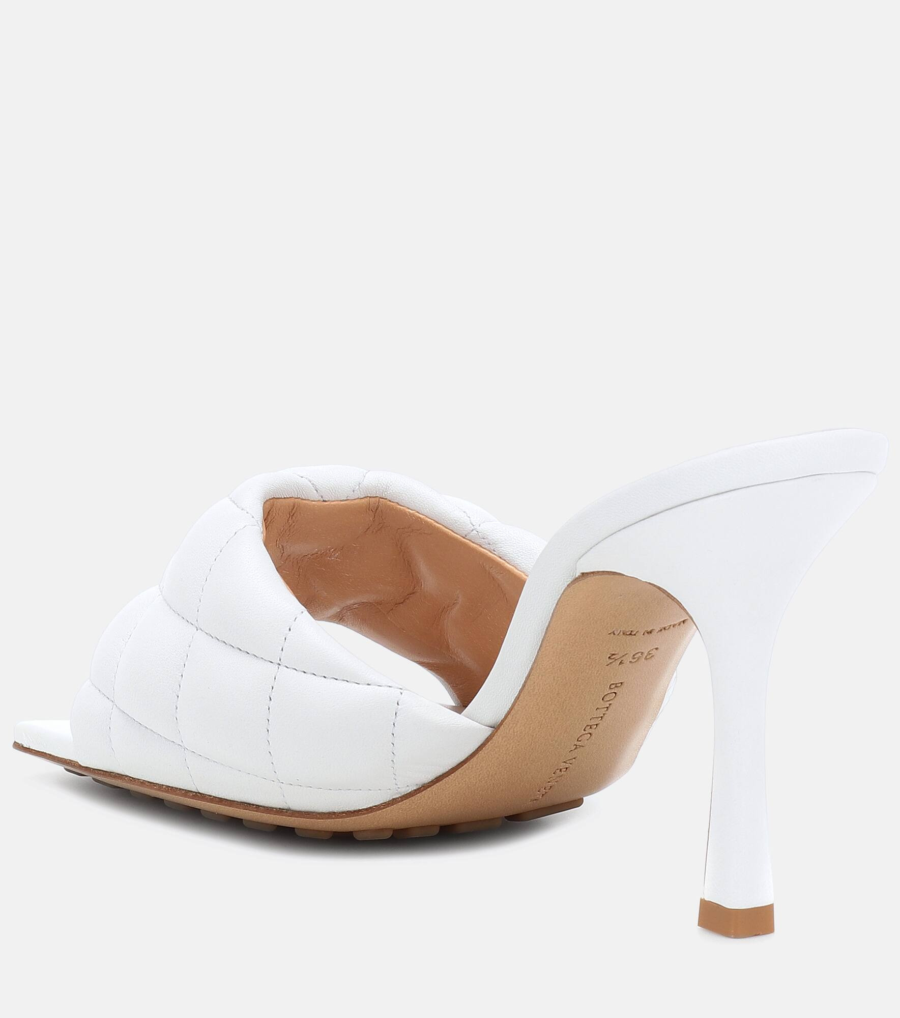 Padded leather mules - 3