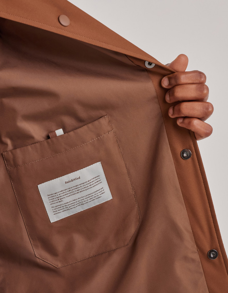 CARAMEL MIXED-MATERIAL ULTRALIGHT SUEDE BOMBER JACKET WITH KNIT INSERTS 178