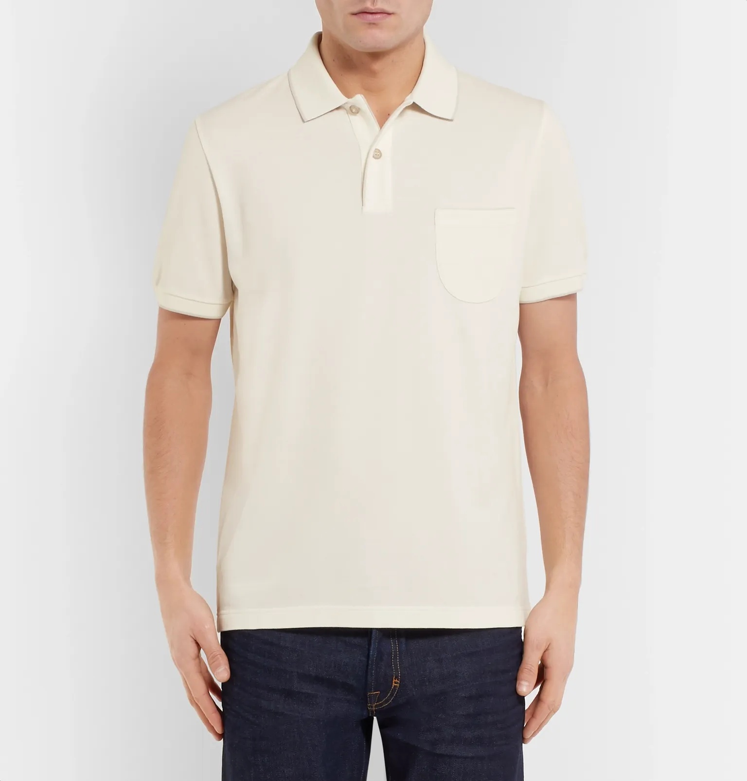 Contrast-Tipped Stretch-Cotton Piqué Polo Shirt - 10