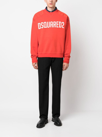 DSQUARED2 logo-print cotton jumper outlook