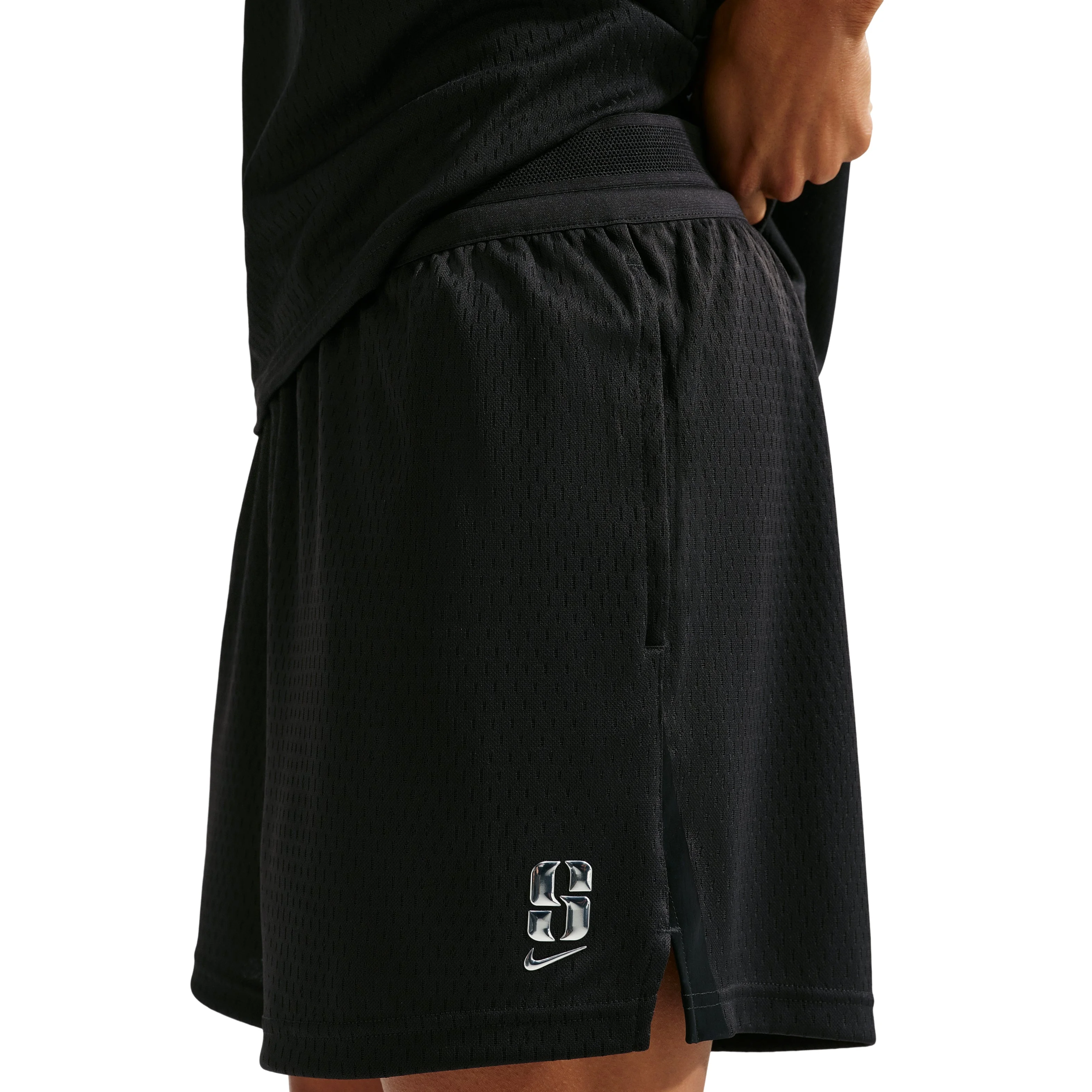 Nike x Sabrina Aero-FIT Shorts 'Black Ice Silver' IW8113-010 - 1