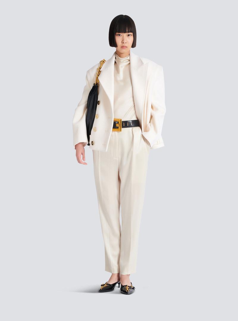 Balmain High-waisted silk trousers outlook
