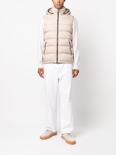 Herno hooded zipped-up gilet outlook