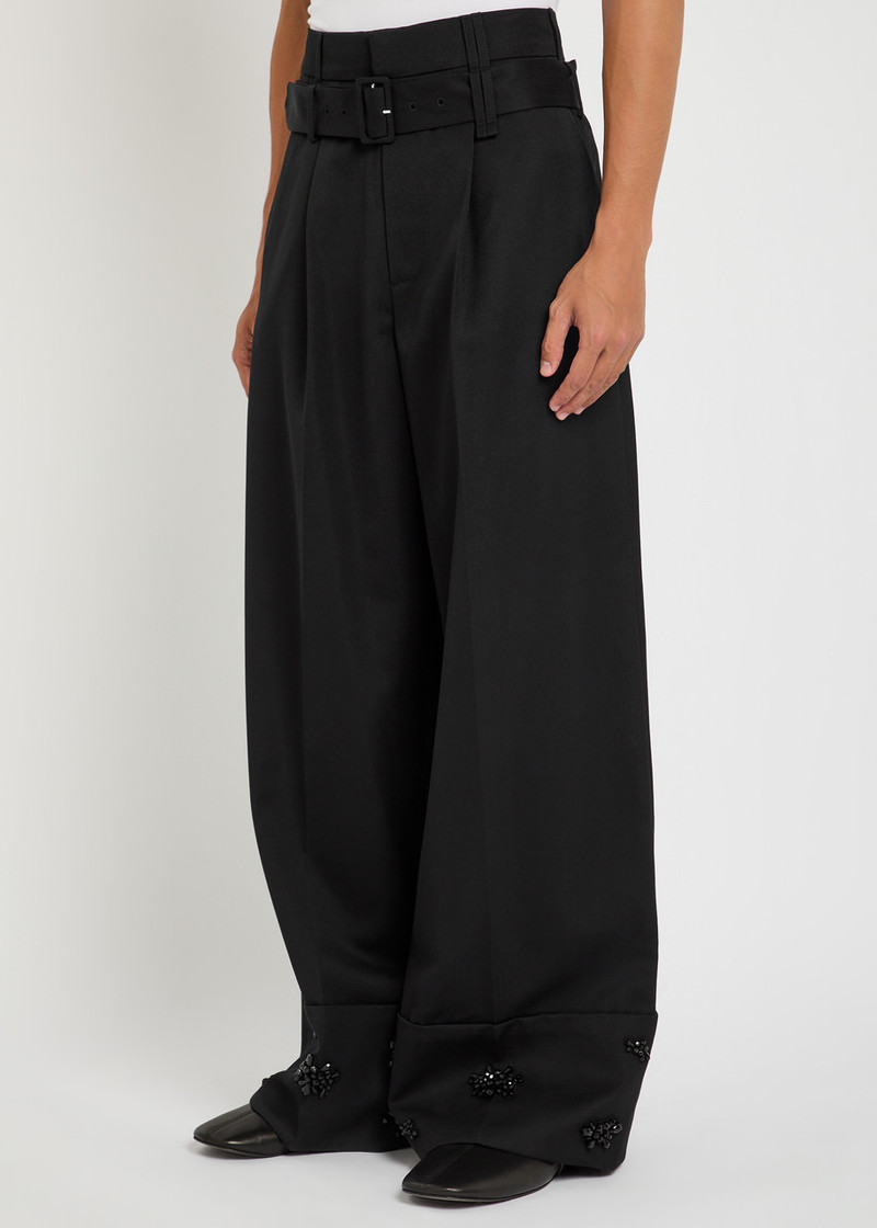 Simone Rocha Simone Rocha Embellished Wide-leg Woven Trousers outlook