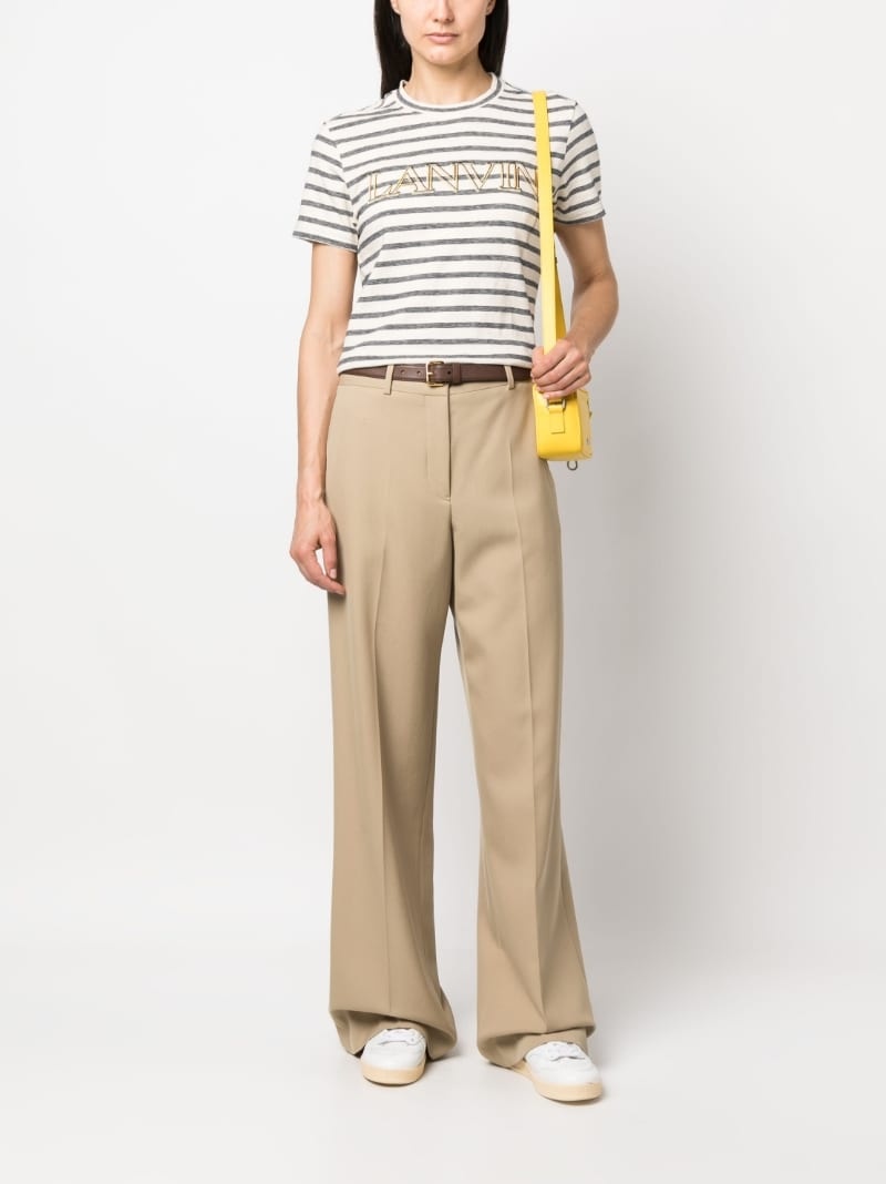 logo-print striped T-shirt - 2
