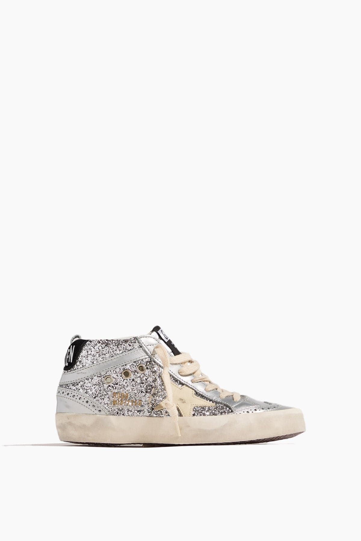 Mid Star Sneaker in Silver/Ivory/Black - 1